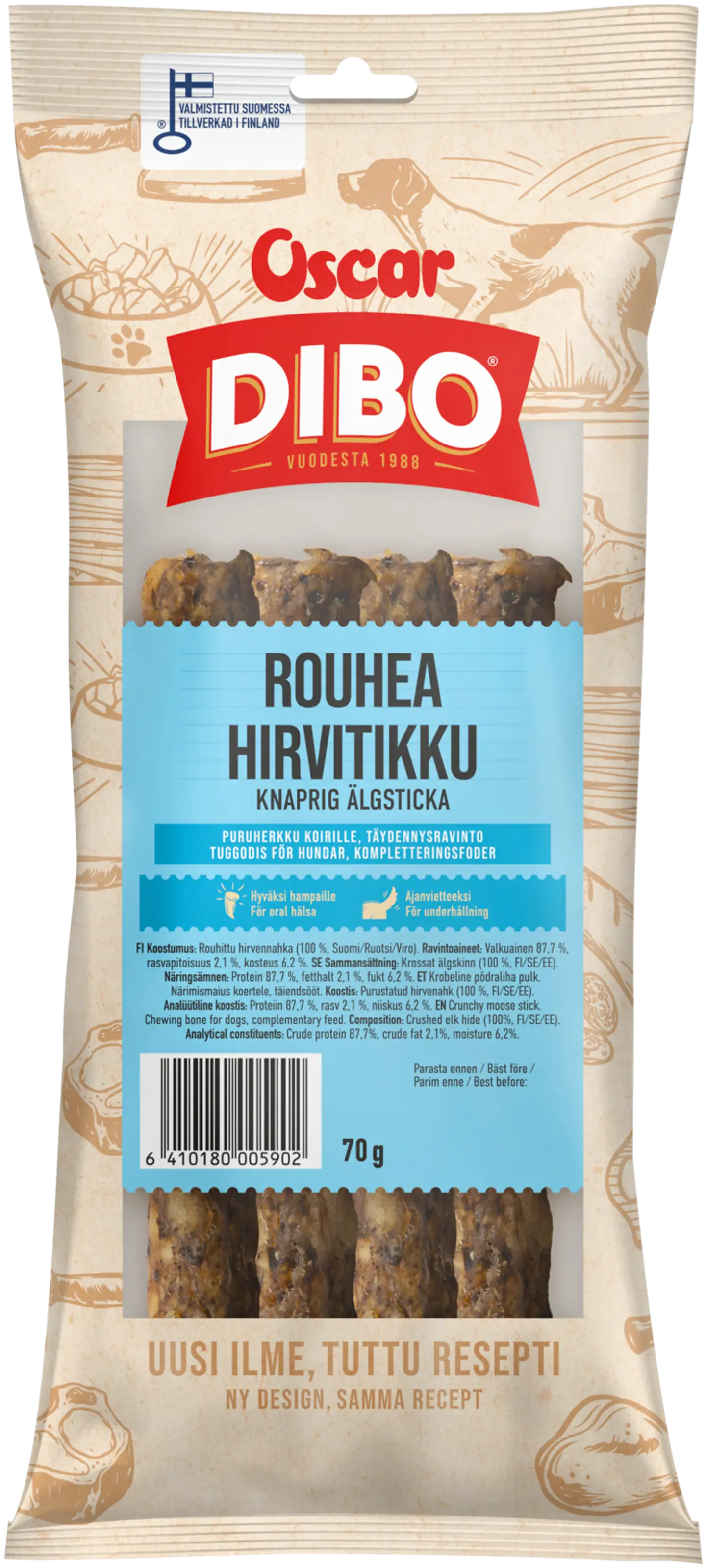 DIBO Rouhea hirvitikku 70 g