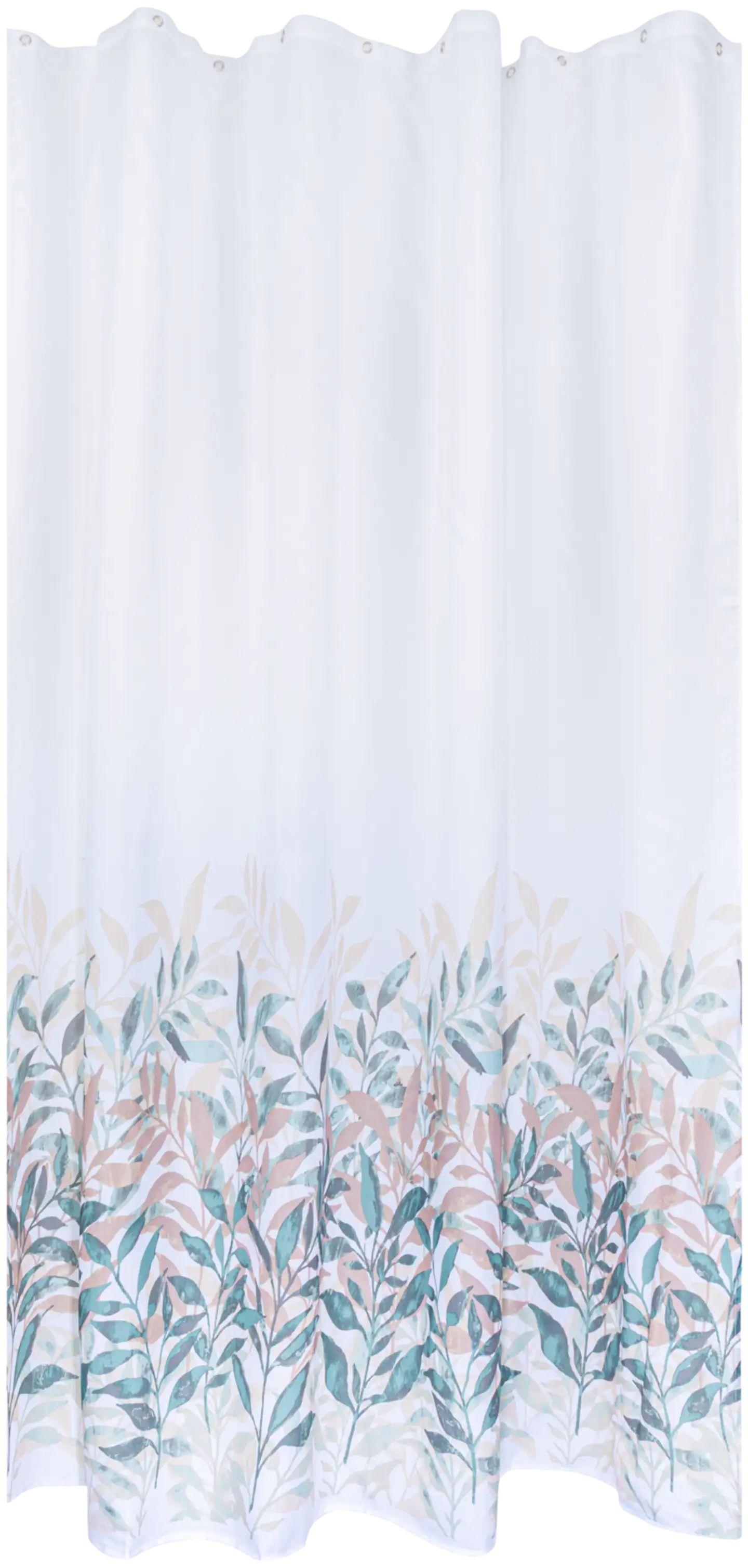 House suihkuverho Leafs 180x200 cm, vihreä/beige/valkoinen - 1