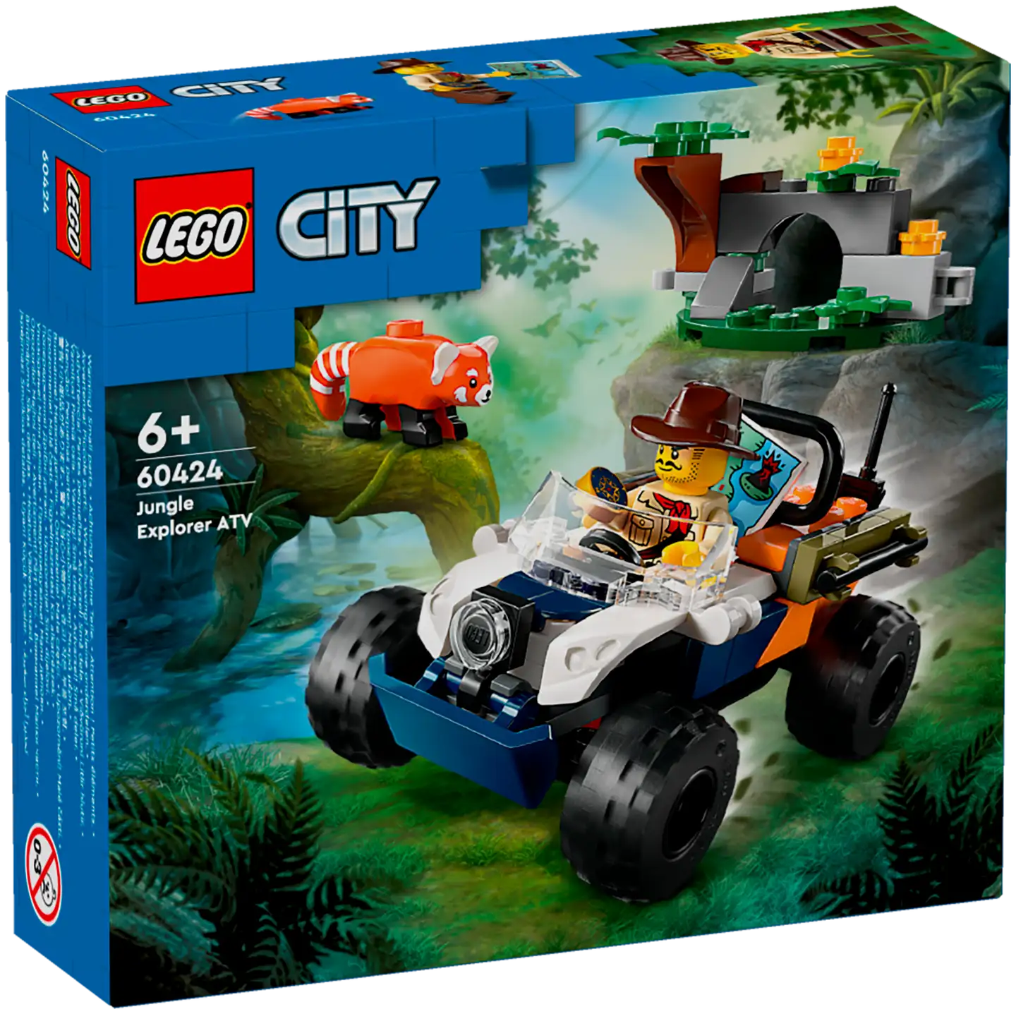 LEGO City Exploration 60424 Viidakkotutkijan mönkijä ja kultapanda - 1