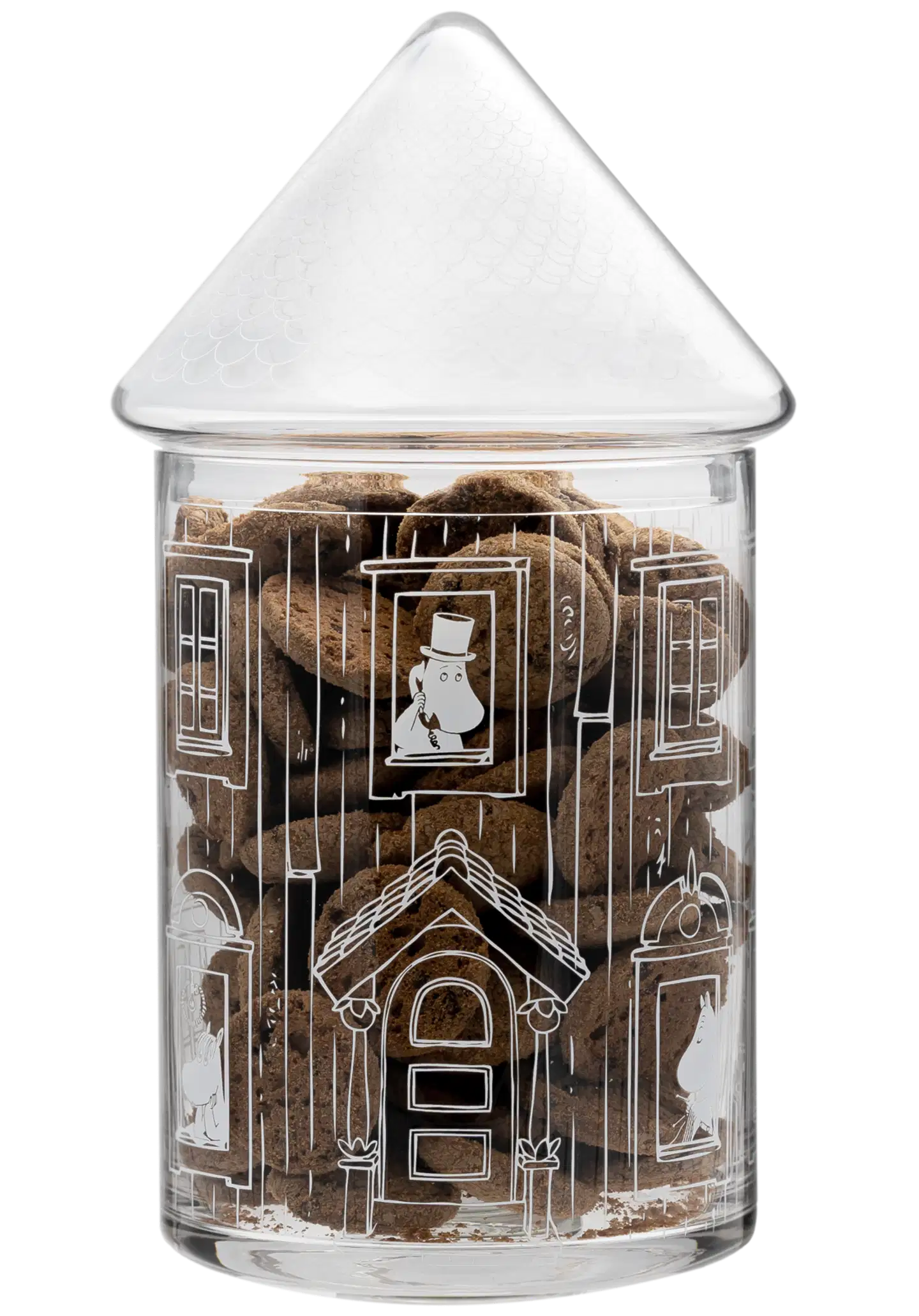 Muurla lasipurkki sisustusrasia Muumitalo 30,5cm - 3