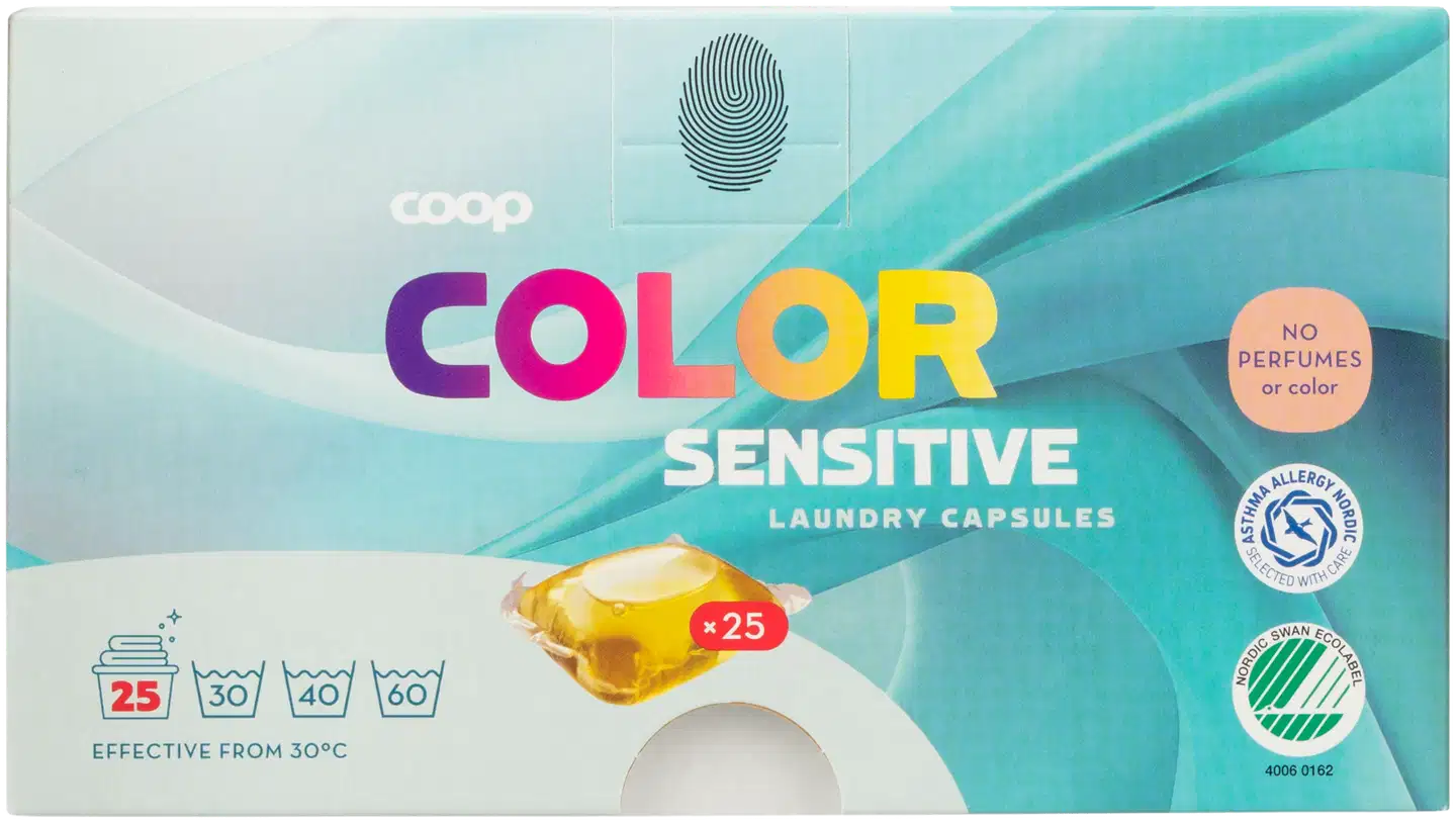 Coop Color Sensitive pyykinpesukapseli 25 kpl