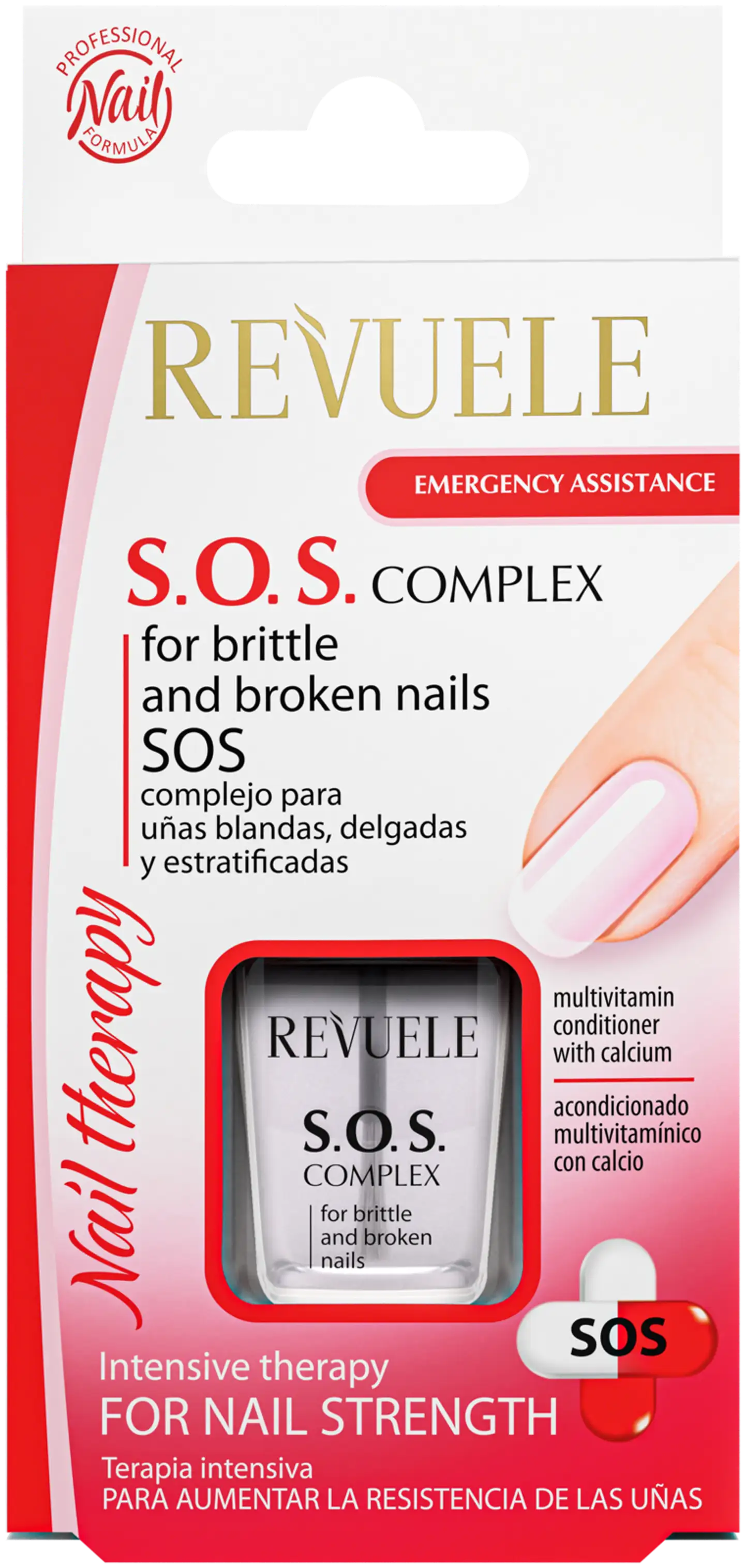 Revuele nail therapy S.O.S. hauraille & lohkeileville kynsille 10ml - 1