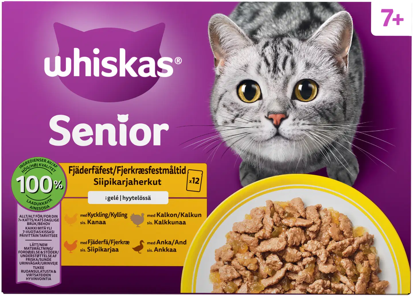 Whiskas 7+ Siipikarjaherkut (12 x 85 g)