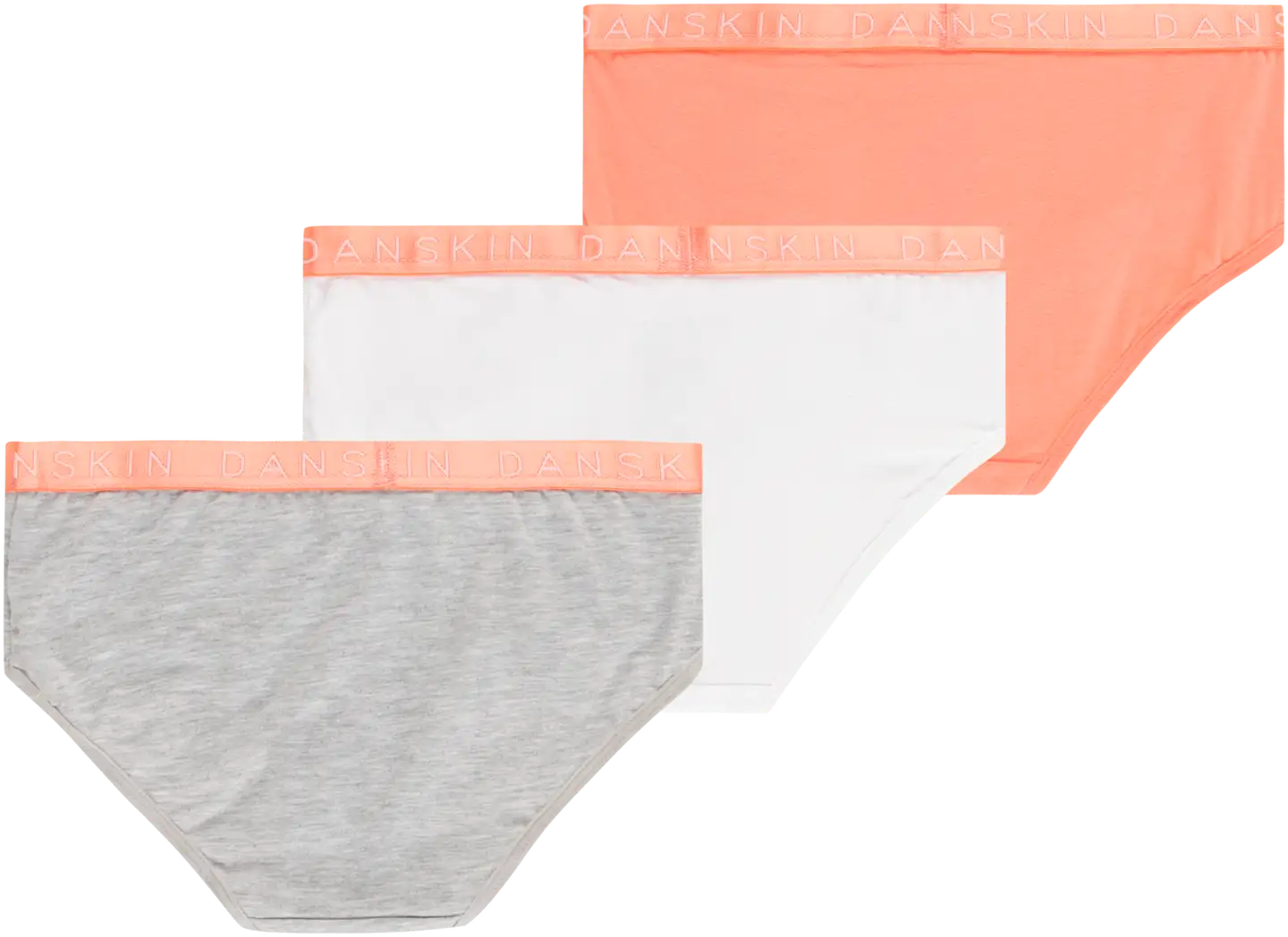 Danskin lasten alushousut 93772 3-pack - white/coral/l.grey - 5