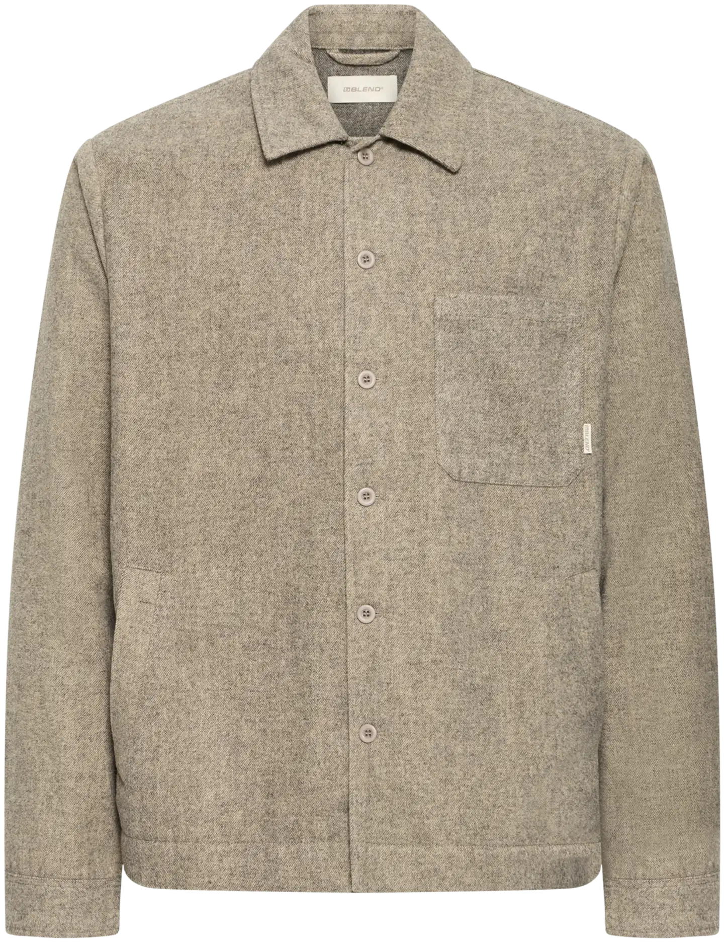 Blend miesten fleece paitatakki - Crockery Melange - 1