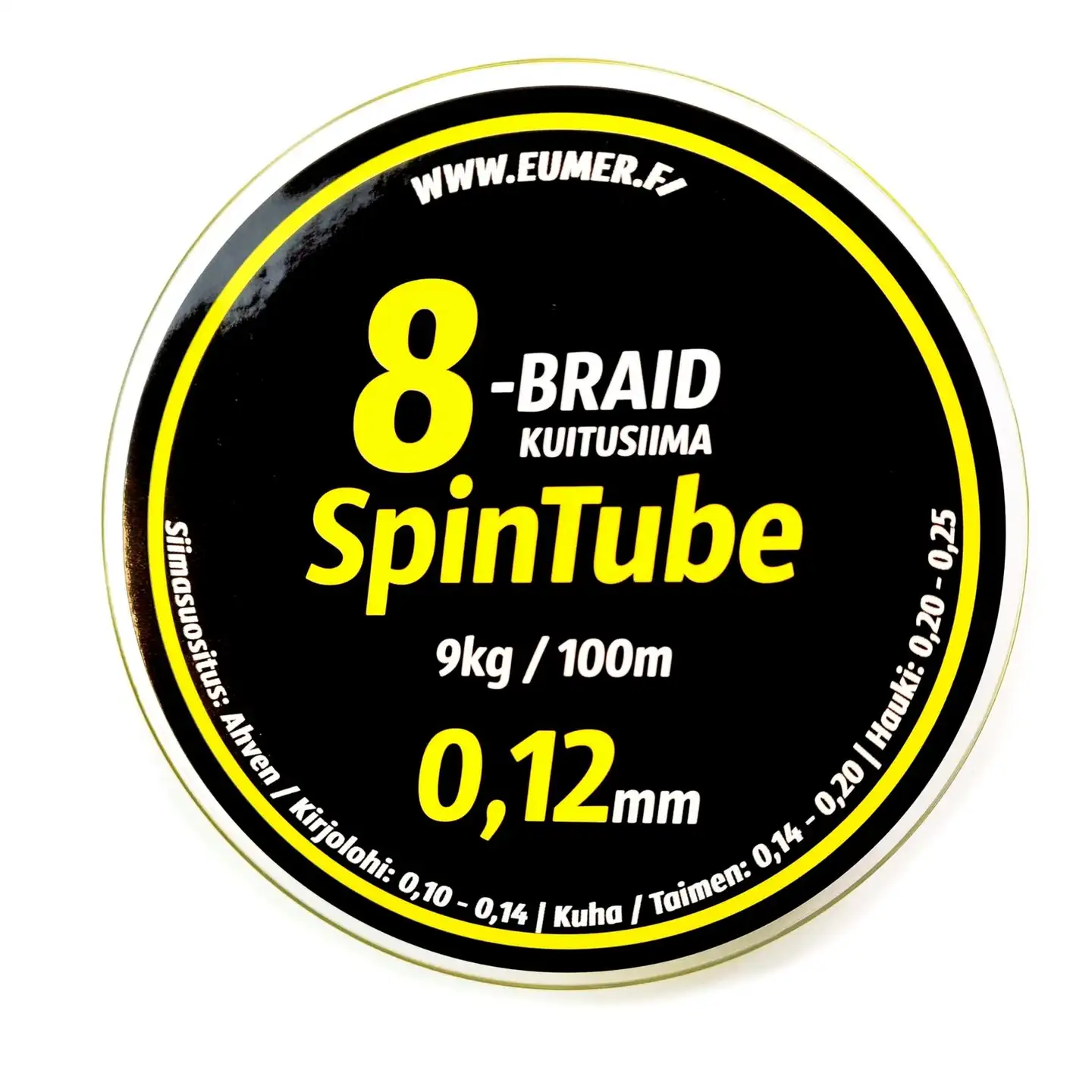 Spintube 8 kuitusiima fl 0,12mm / 100m 8,9kg