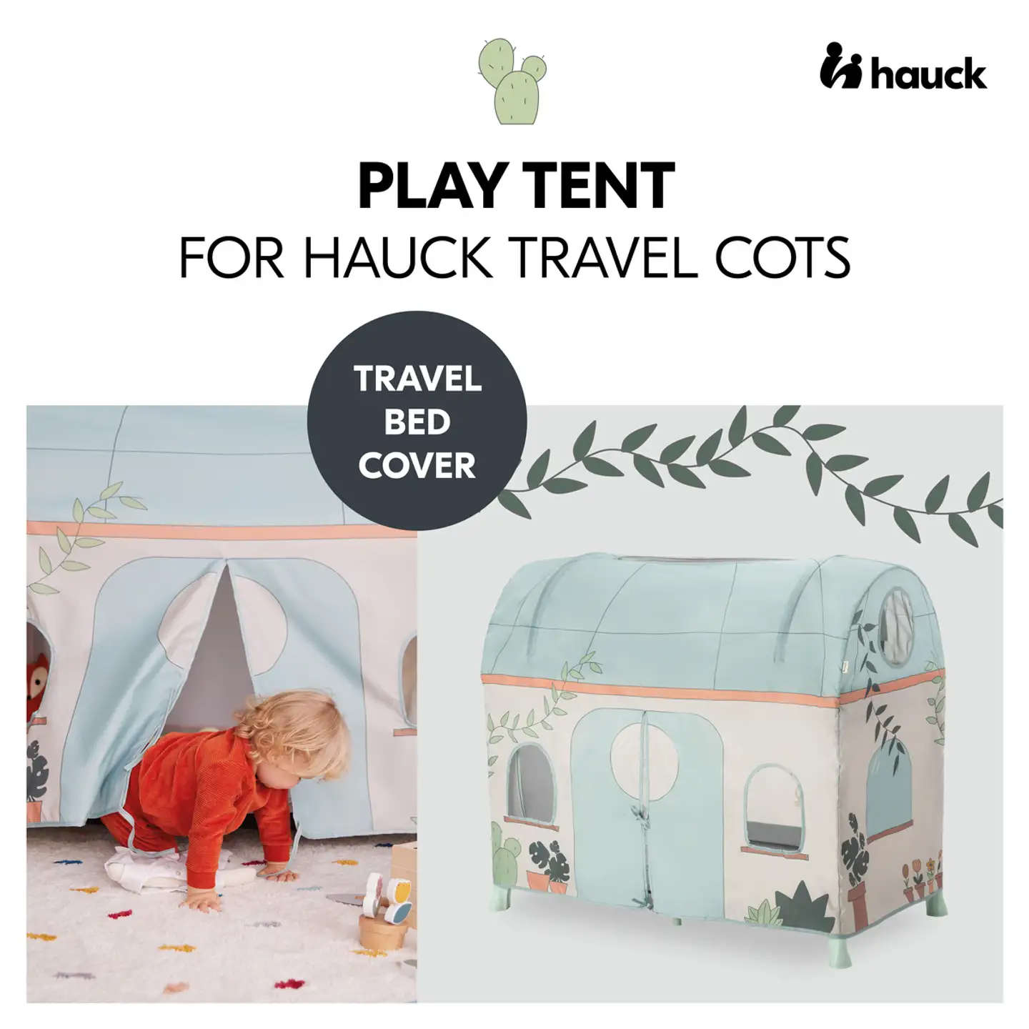 Hauck päällinen matkasänkyyn Travel Bed kasvit - 11