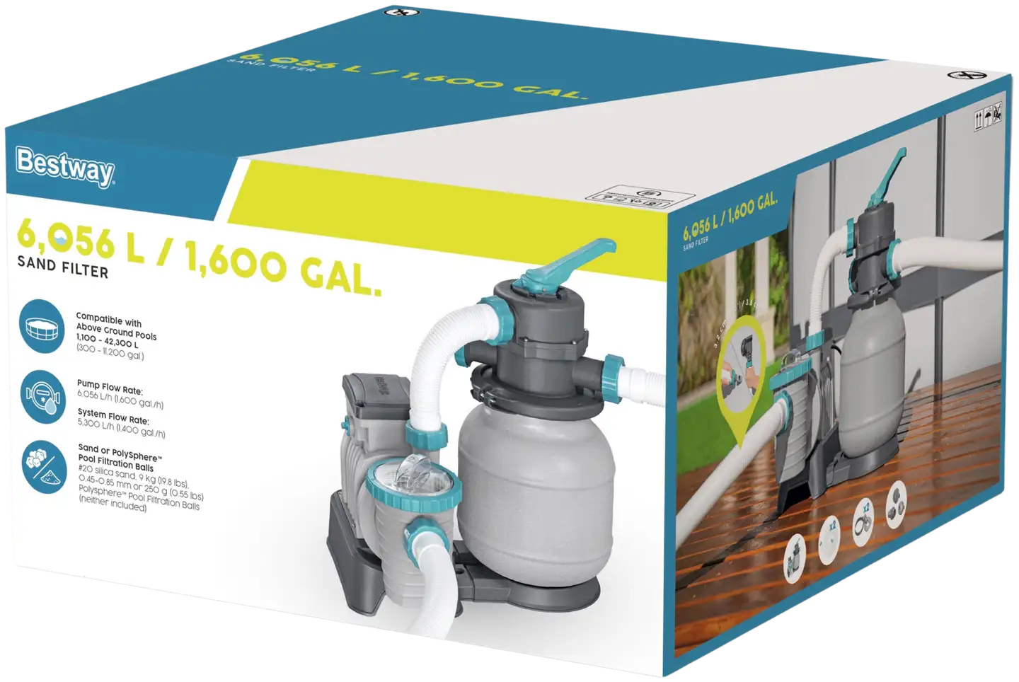 Bestway 6 056 L hiekkasuodatinpumppu - 3