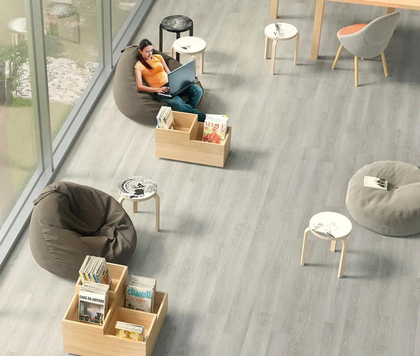 Gerflor vinyylilankku Creation 55 Solid Clic Charming Oak Grey - 2