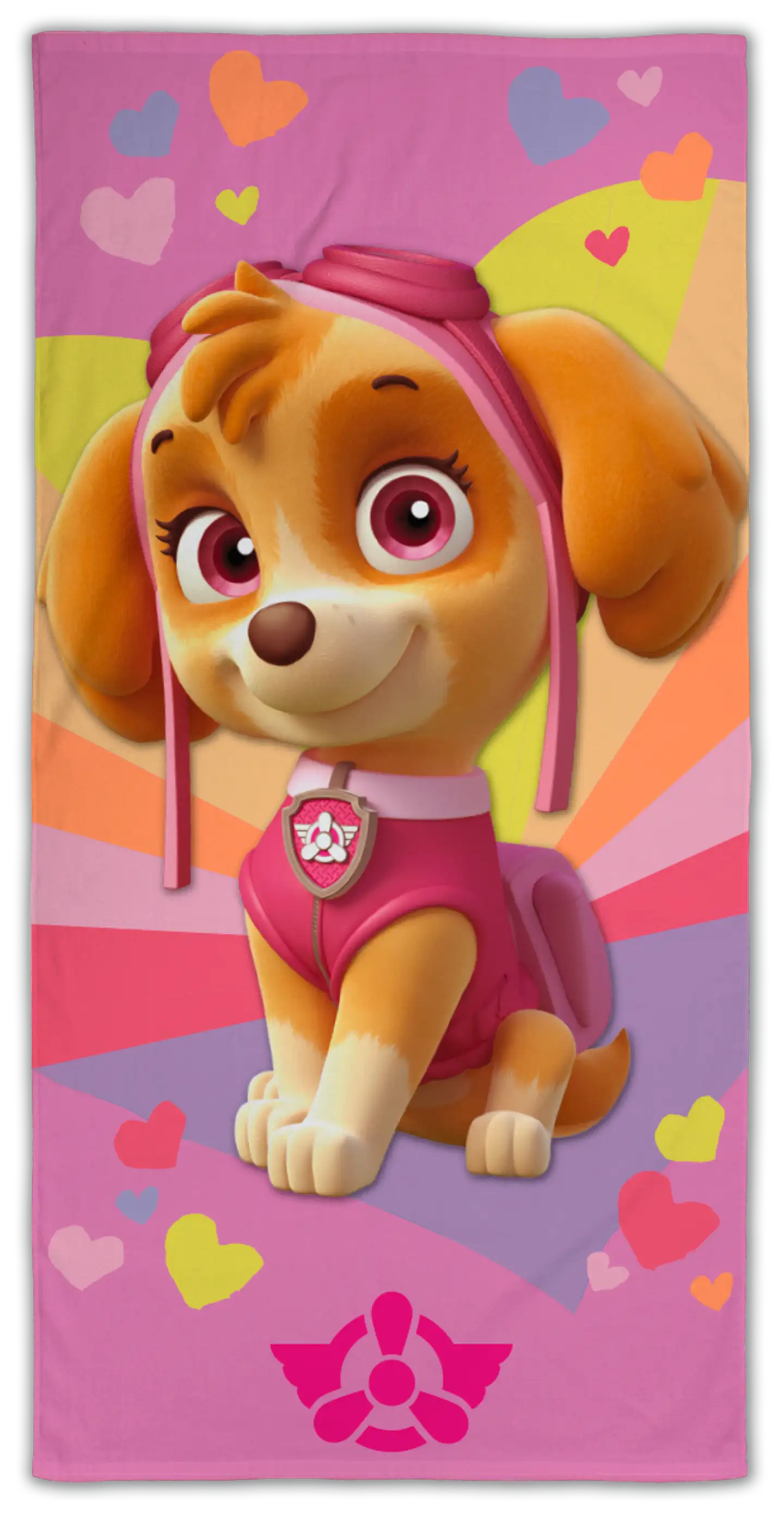 Lasten kylpypyyhe Paw Patrol 70x140 cm pinkki