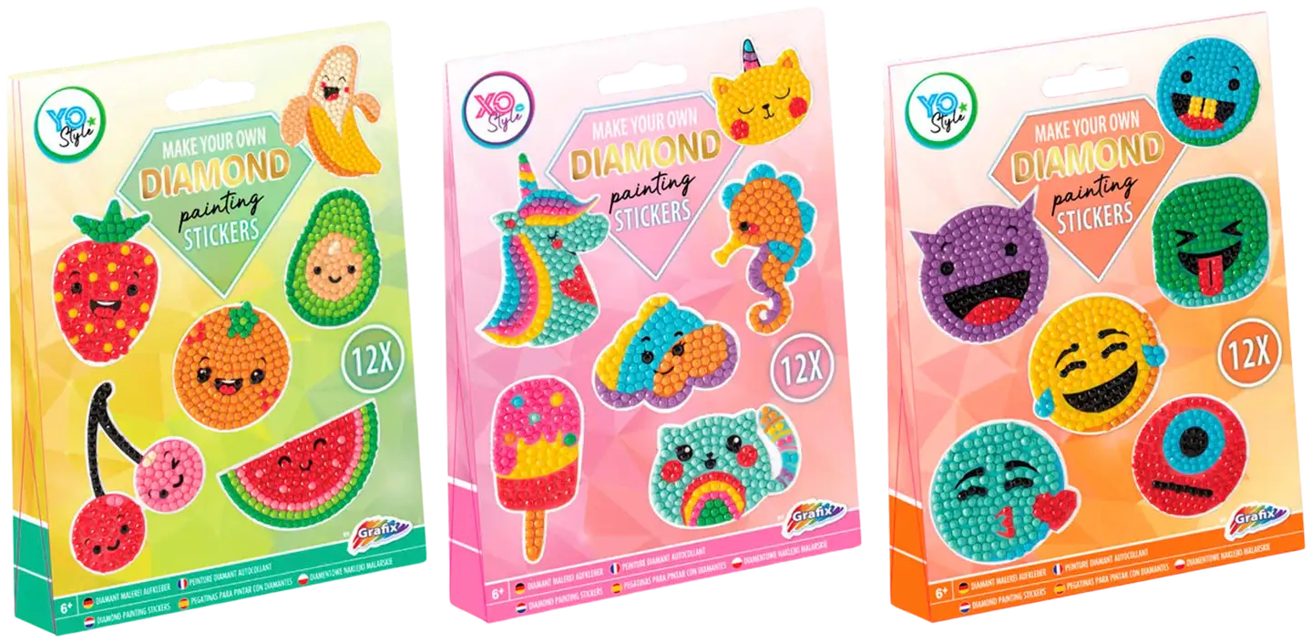 Make your own Diamond Painting Stickers, 3 erilaista