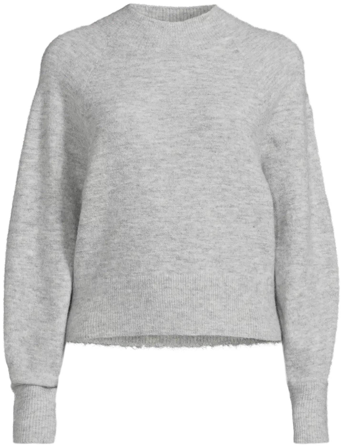 WKLY. naisten kilpikonnakauluksellinen villasekoiteneulepusero, väljä istuvuus 213W312682 - LT GREY MELANGE - 2