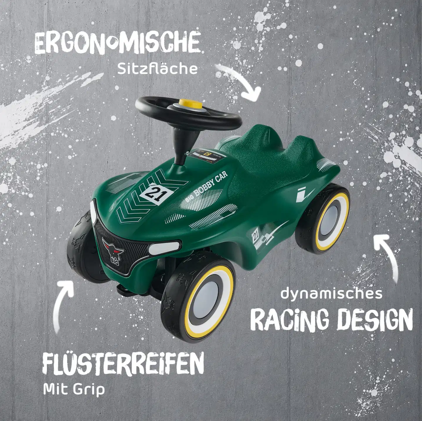 BIG - Bobby Car Neo RS Green, potkuauto - 6