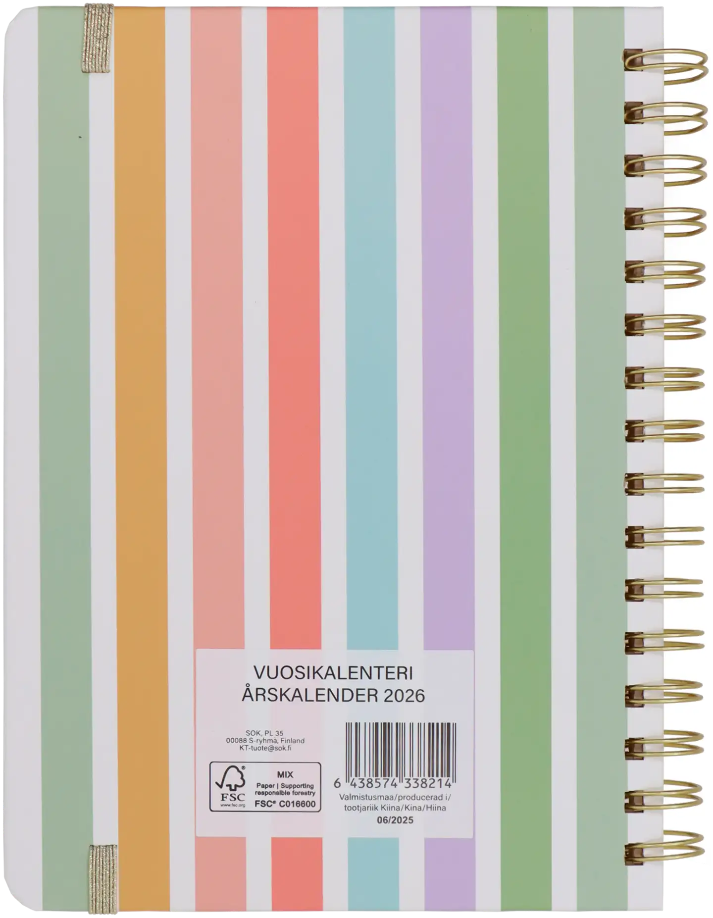 Pöytäkalenteri A5 raita - 2