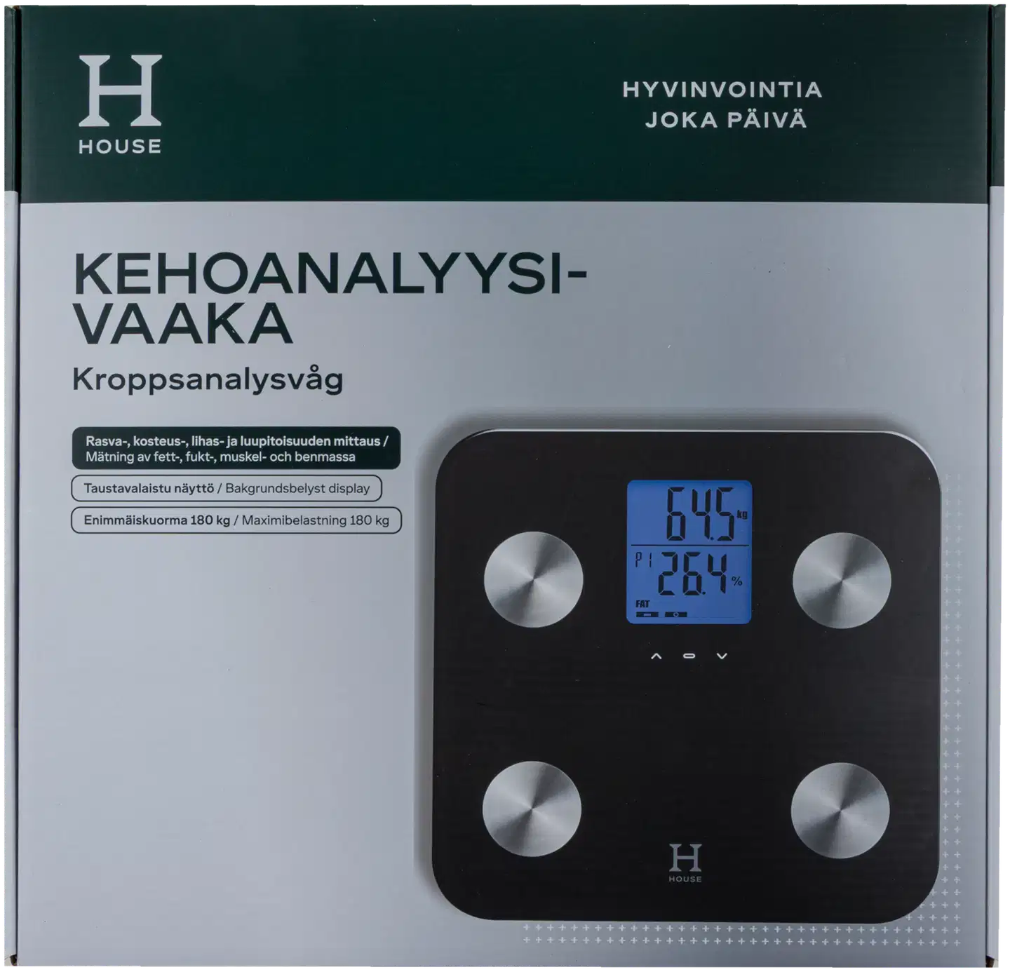 House kehoanalyysivaaka SBS-35023 musta - 2