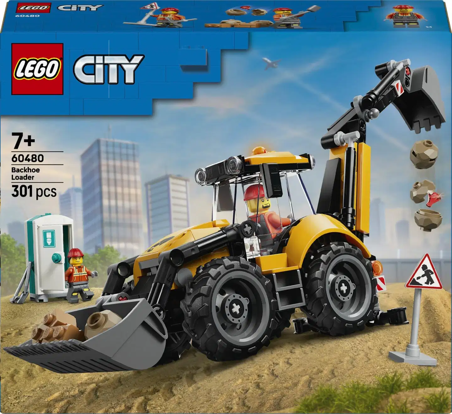 LEGO® City Great Vehicles 60480 Keltainen traktorikaivuri - 3