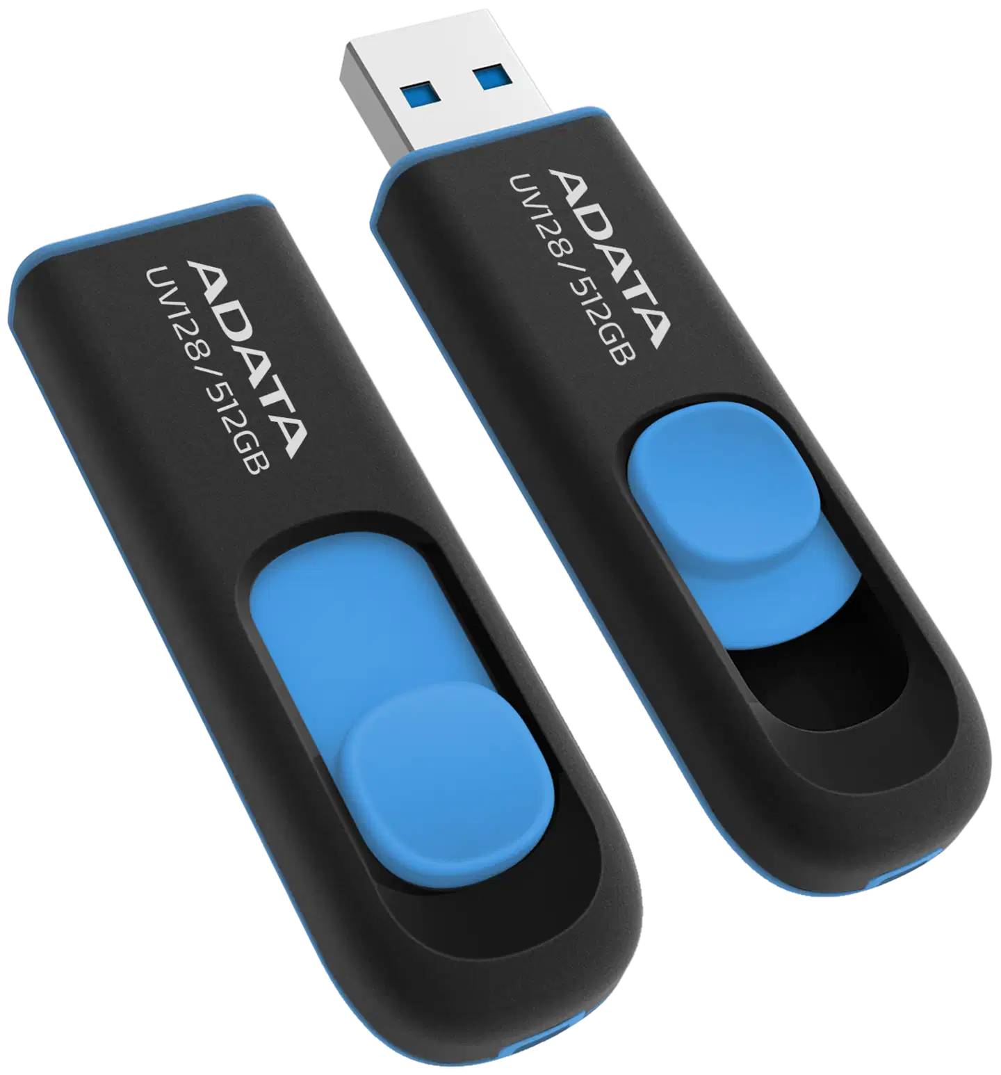 ADATA UV128 USB-muistitikku, 512 GB, musta/sininen (USB-A 3.2 Gen 1) - 1