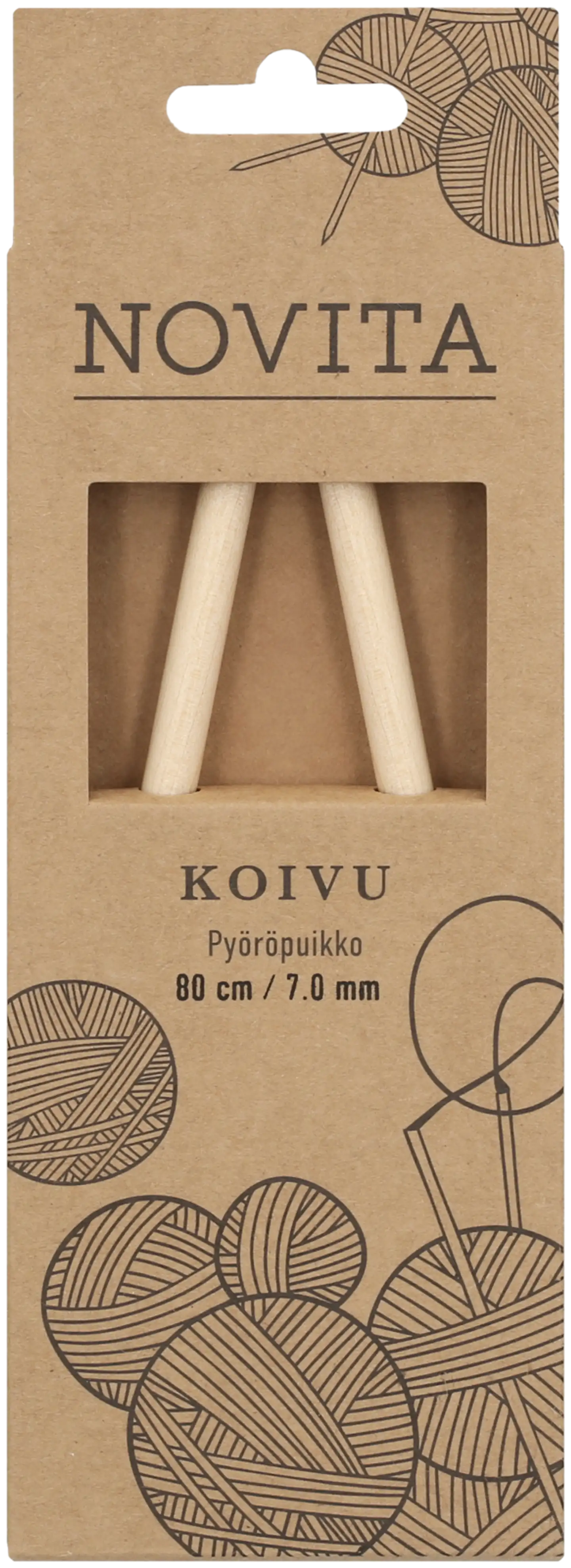 Novita Pyöröpuikko koivu 80cm - 7mm - 1