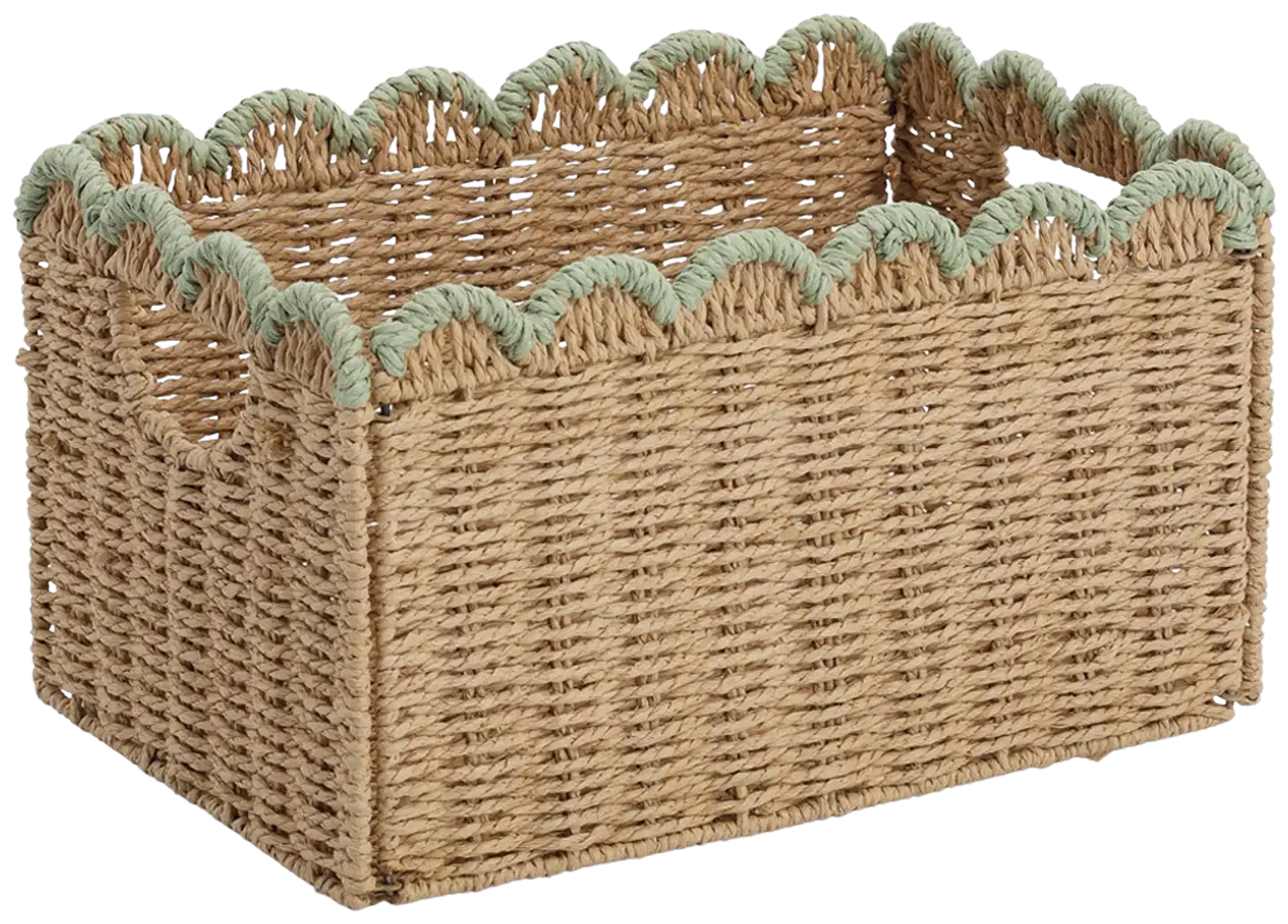 Zeller säilytyskori mintunvärinen paperinen piparkakkureunainen - 1