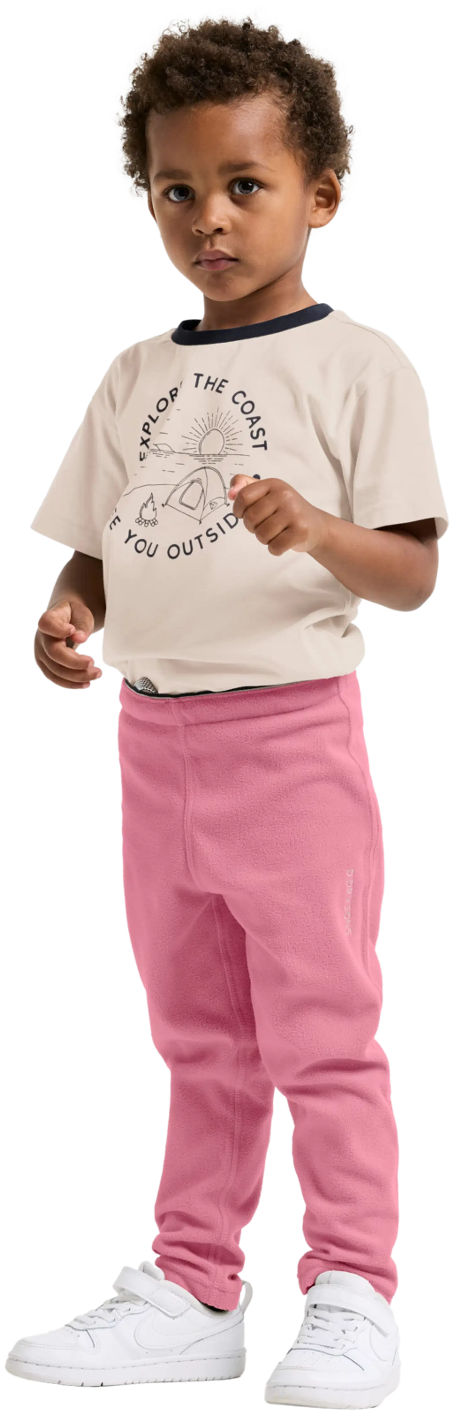 Didriksons  lasten fleecehousut Monte - Heather Pink - 4