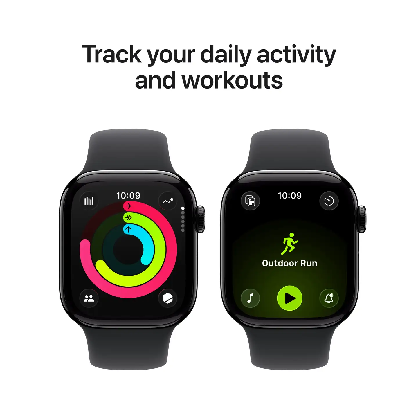 Apple Watch Series 11 GPS + Cellular 46mm musta alumiinikotelo, musta sport ranneke - M/L - MFC44QN/A - 6