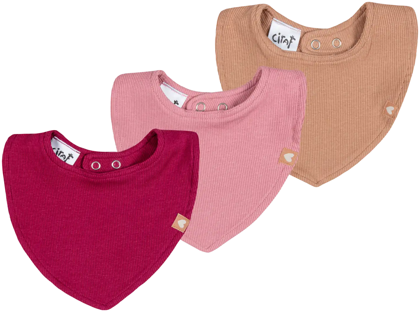 Ciraf vauvojen huivi 250B252956 3-pack - Beaujolais/Lilas/Warm Taupe