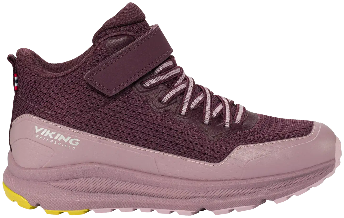 Viking lasten vedenpitävä kenkä Flow Mid - Plum - 1