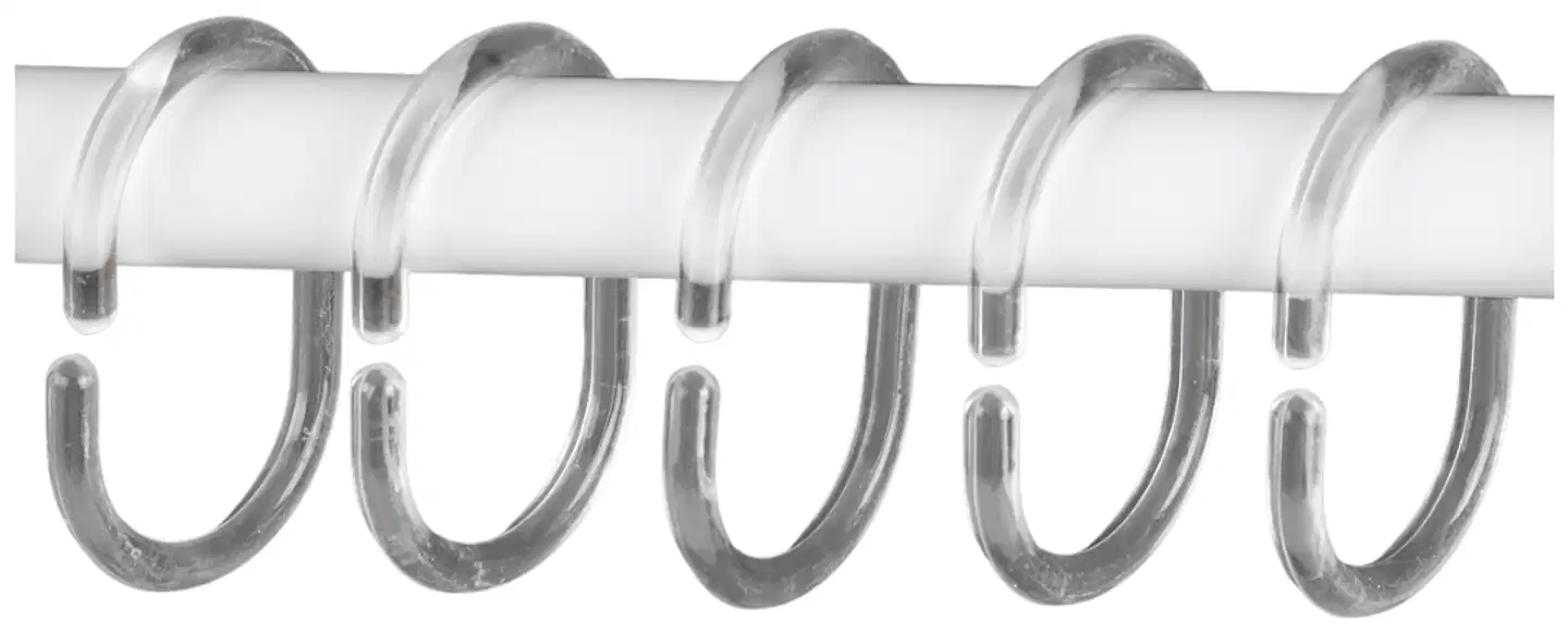 Ihanin suihkuverhorenkaat läpinäkyvä 10 kpl - 1