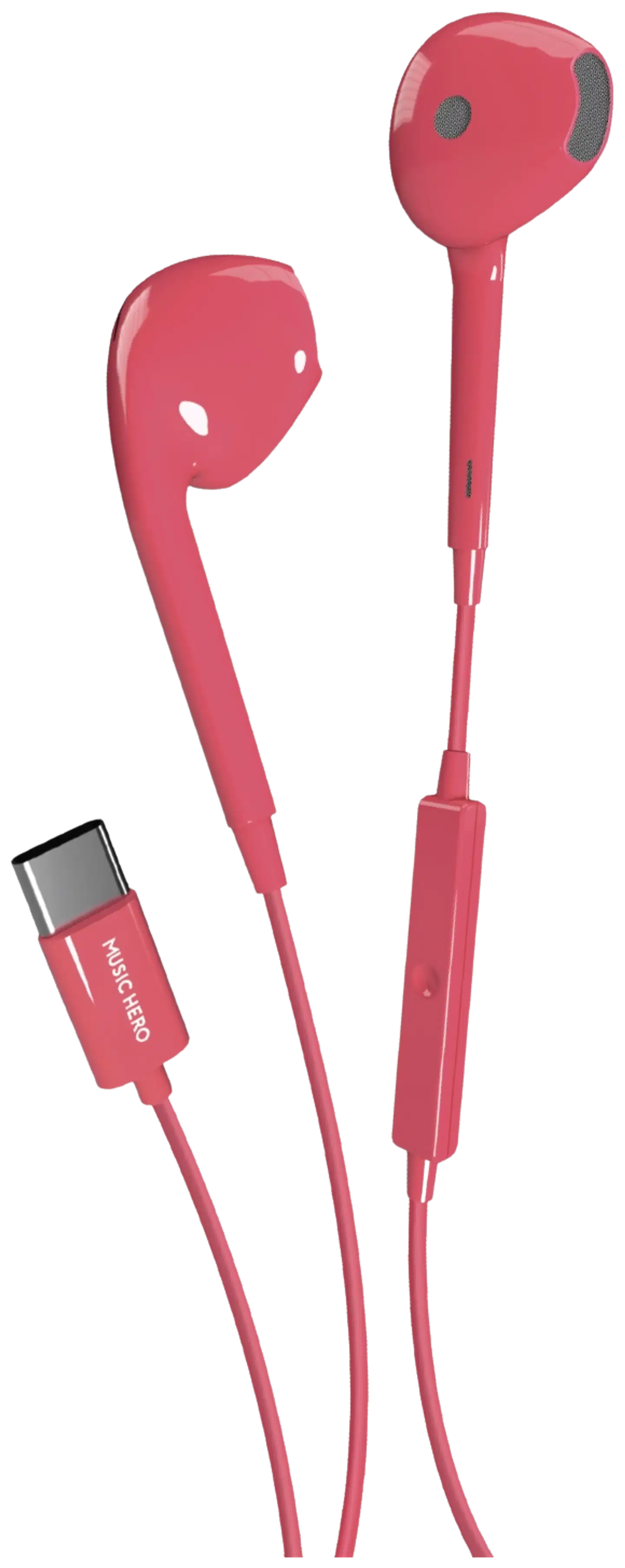 SBS langalliset nappikuulokkeet USB-C liitännällä Tubb pinkki