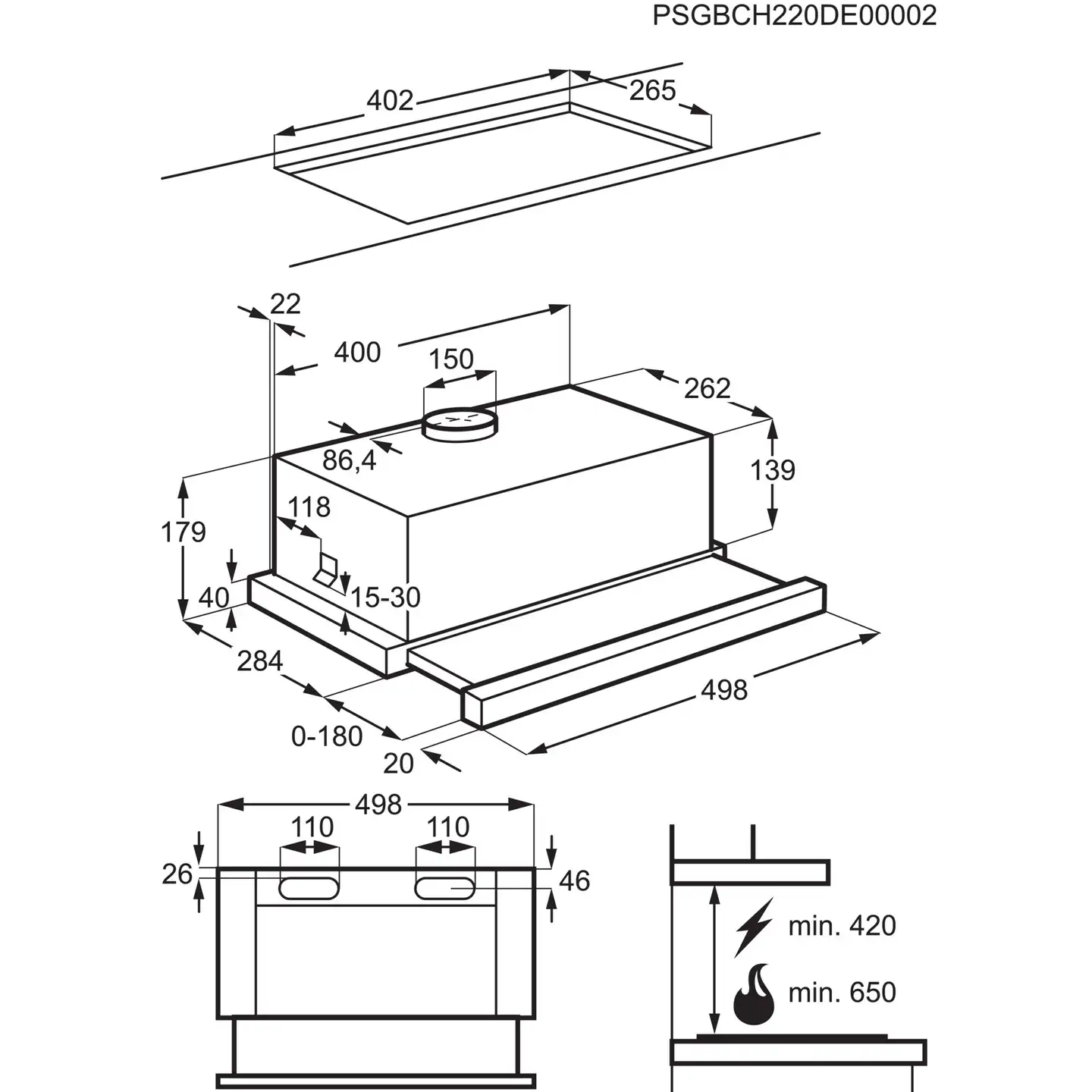 Electrolux liesituuletin LFP325S 50cm harmaa - 9