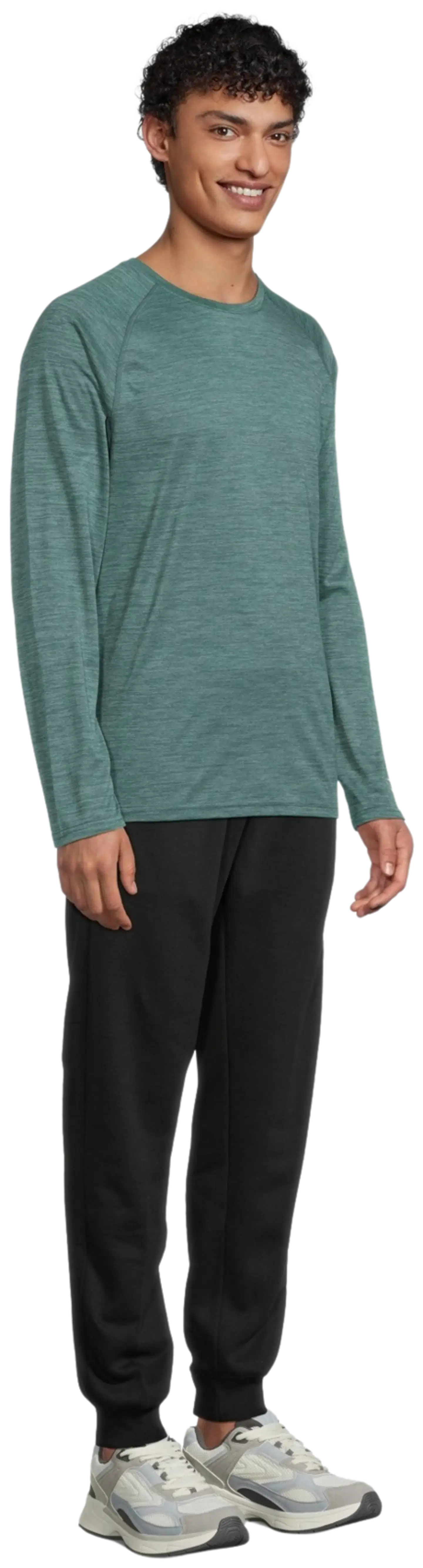 Cheetah miesten pitkähihainen treenipaita CMT3706 - Mallard green - 4