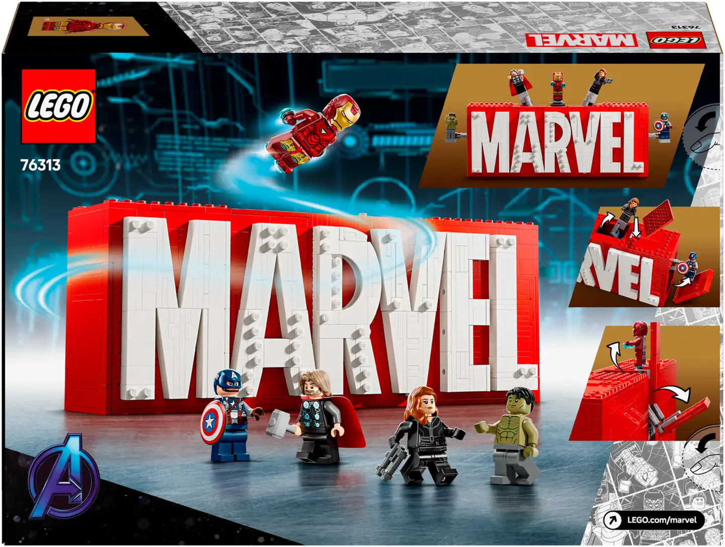 LEGO® Super Heroes Marvel 76313 MARVEL-logo ja minihahmot - 3