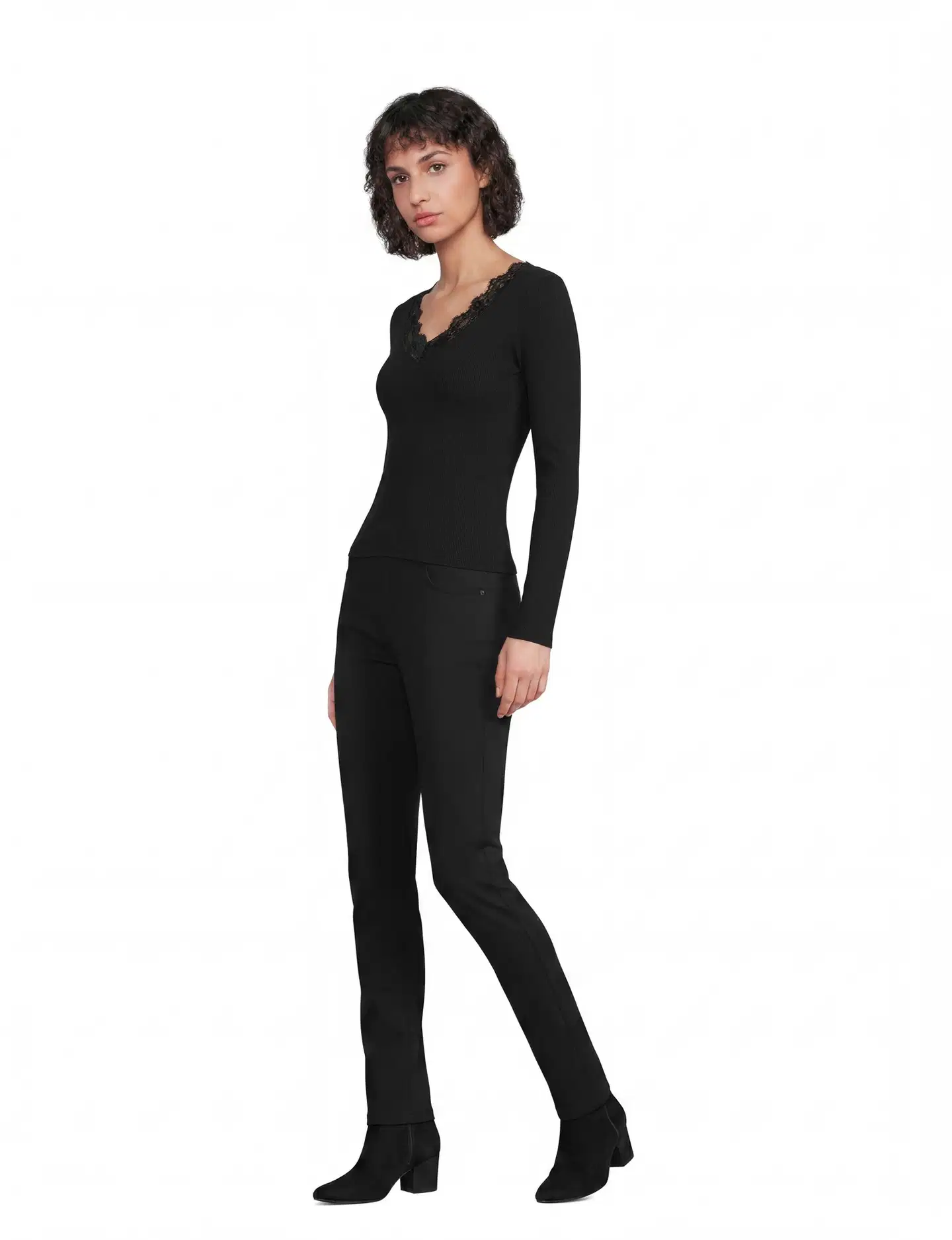 House naisten ribbitrikoopaita Lily Lace - Black - 4