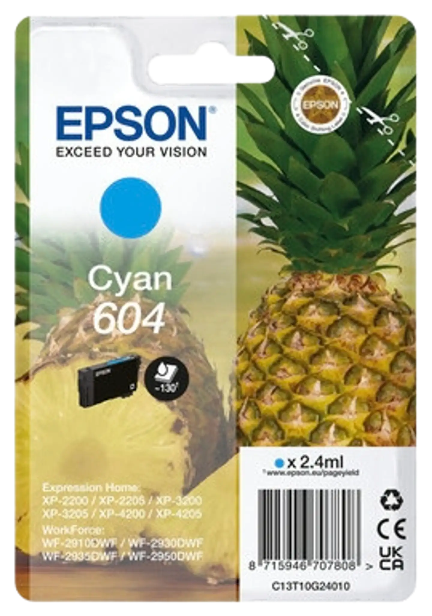 Epson mustepatruuna 604 syaani