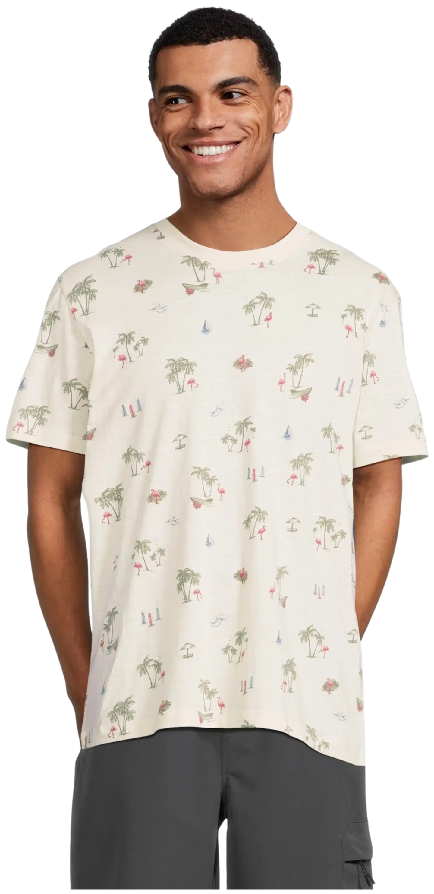 TEX miesten t-paita I275390 - BEIGE - 1