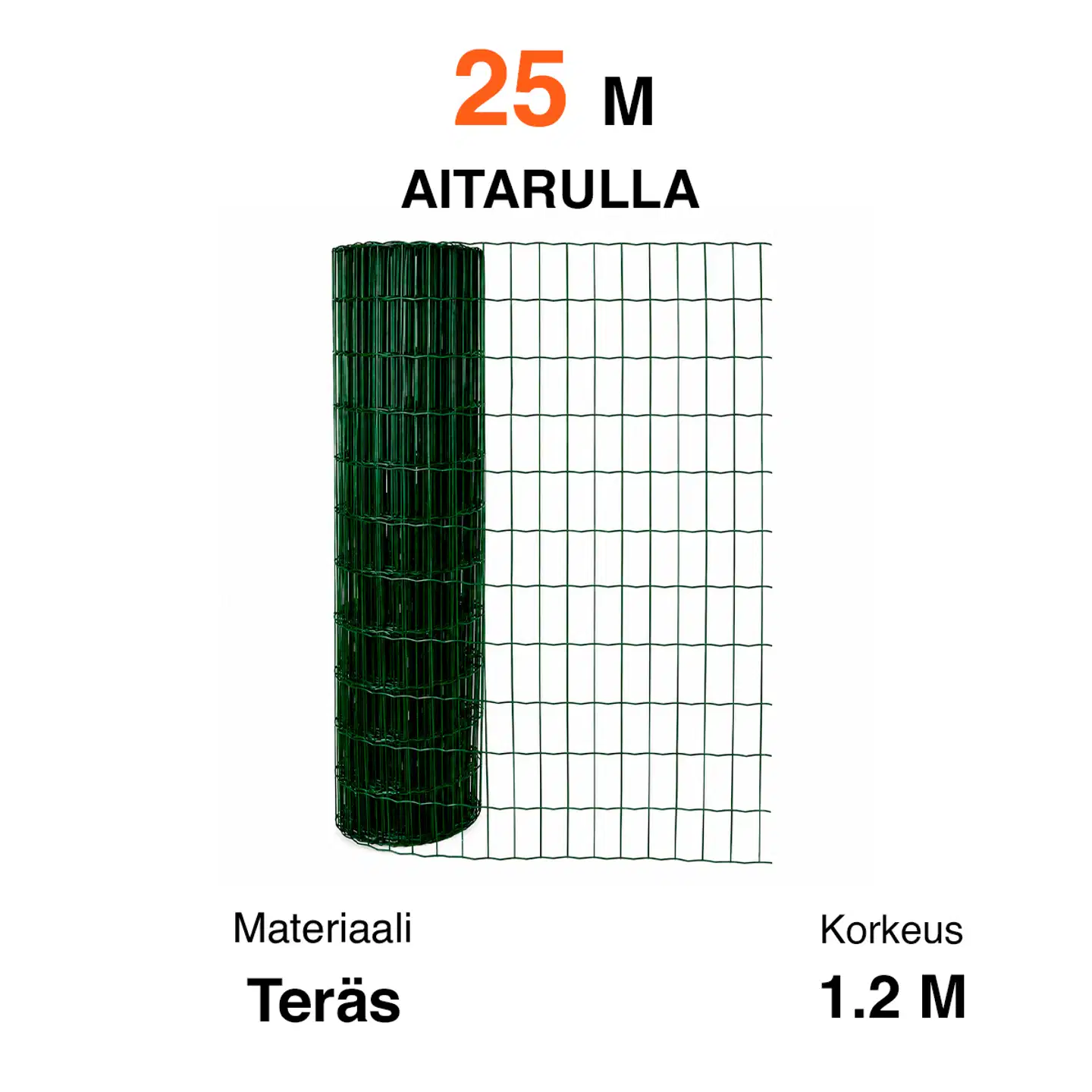 Fornorth verkkoaita 120cm (25m), vihreä - 3
