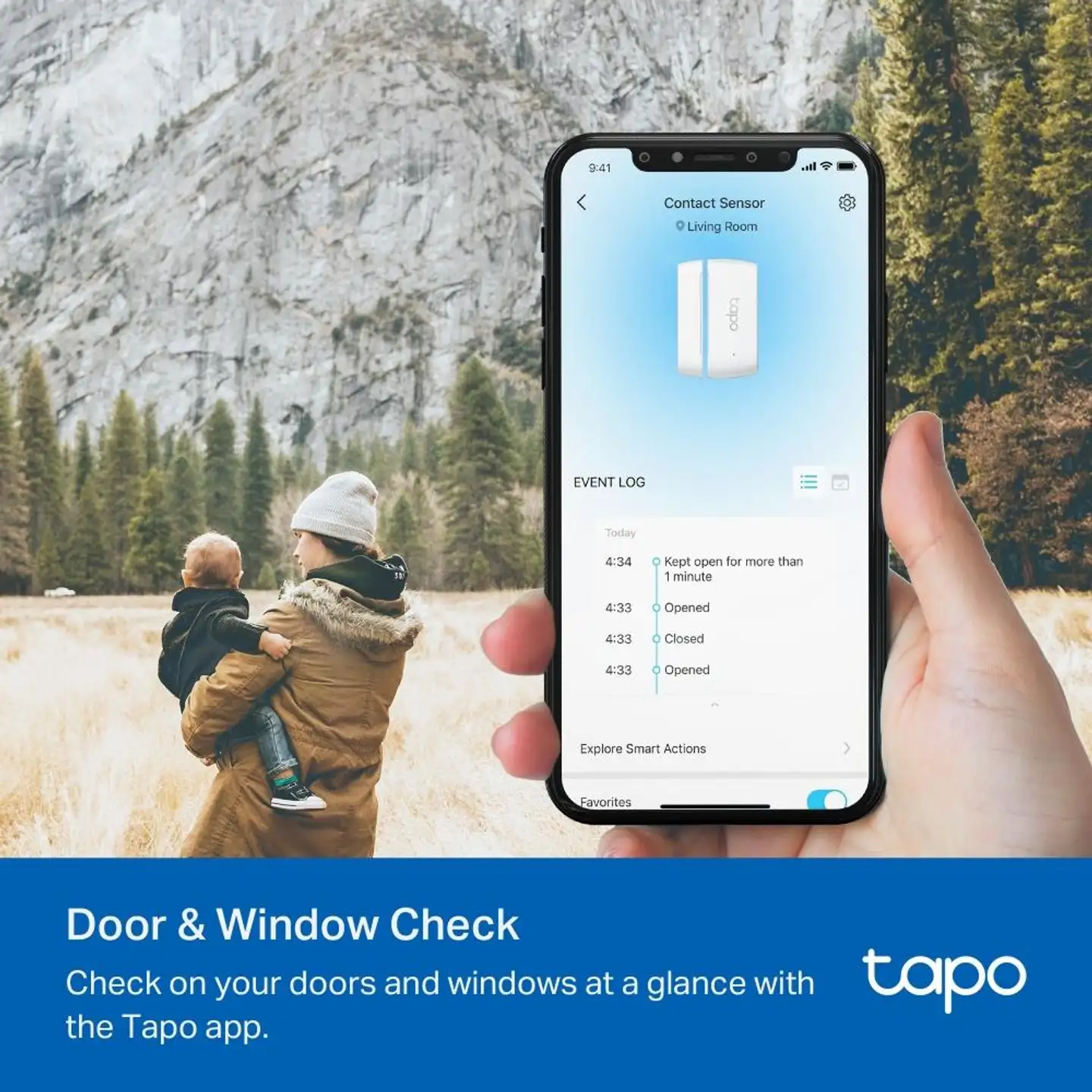 TP-Link Tapo T110 -ovi- ja ikkuna-anturi - 3