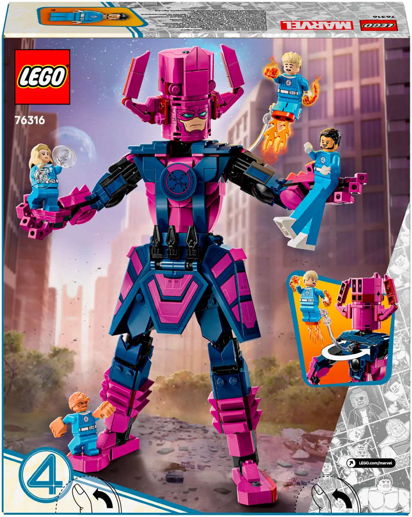 LEGO® Marvel 76316 Ihmeneloset vastaan Galactus-rakennushahmo - 3