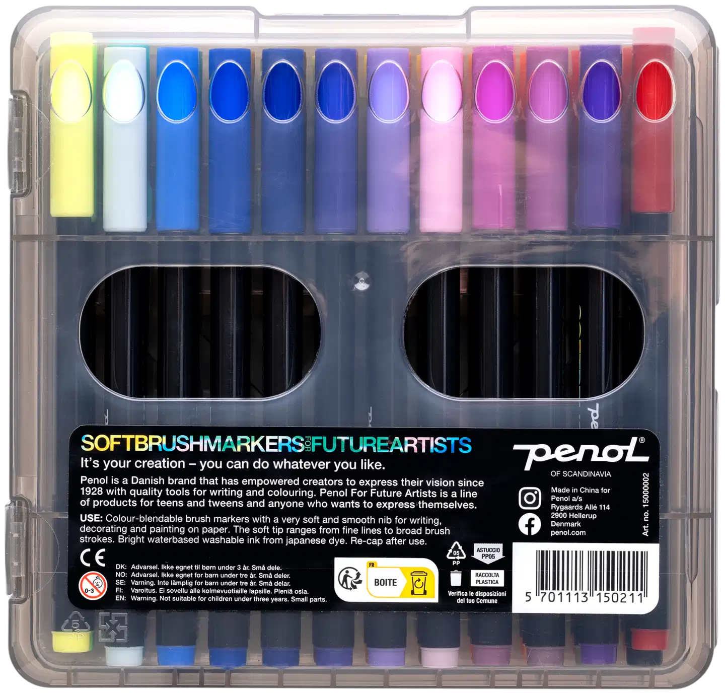 Penol pehmeät sivellintussit For Future Artists 36 kpl - 3