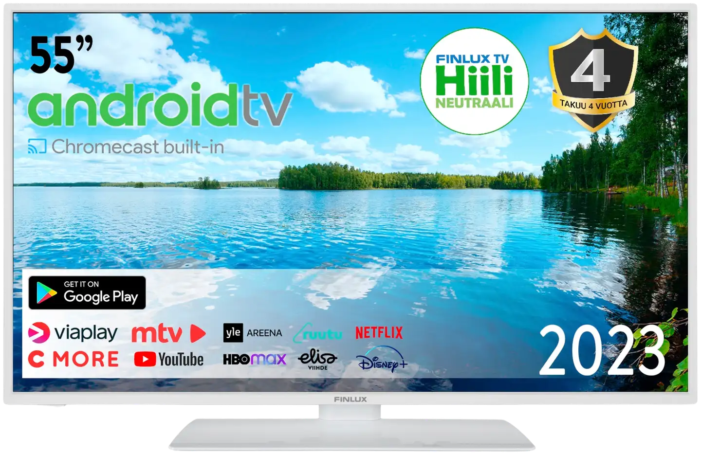 Finlux 55" 4K UHD Android Smart TV 55G9WCMI valkoinen - 1