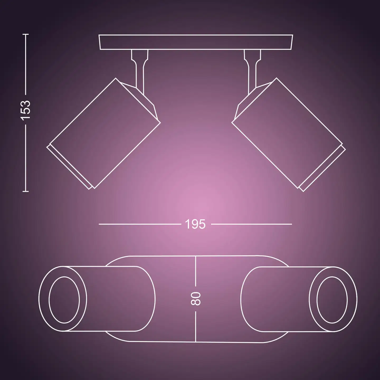 Philips Hue Fugato -kohdevalaisin 4.2W 2000-6500K 800LM valkoinen - 3