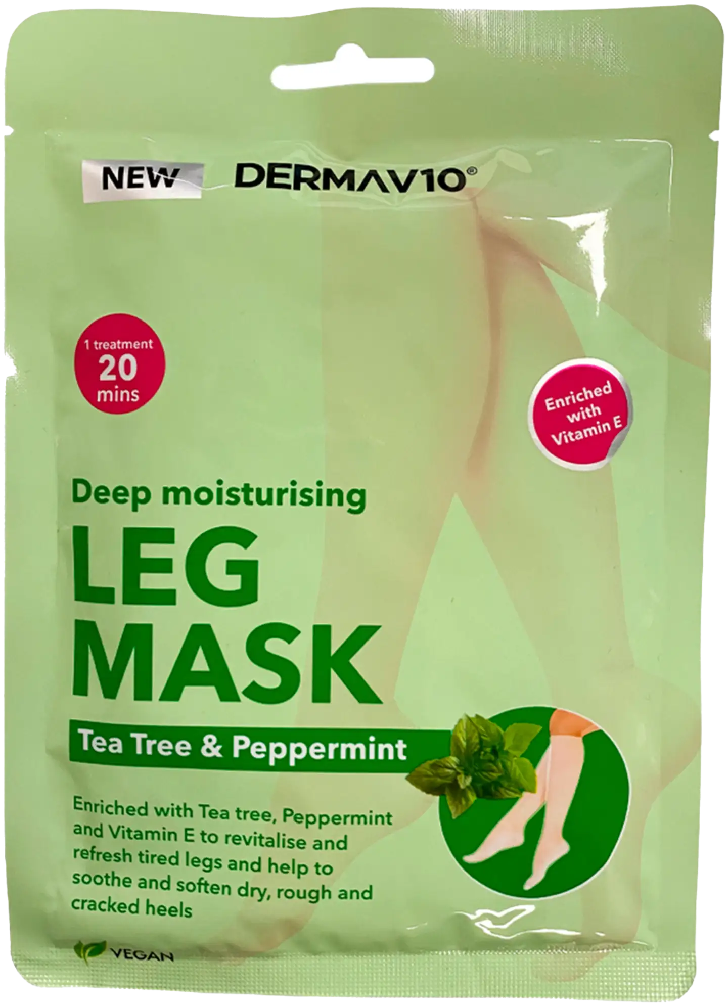 Derma V10 Säärinaamio Tea tree & peppermint 45g