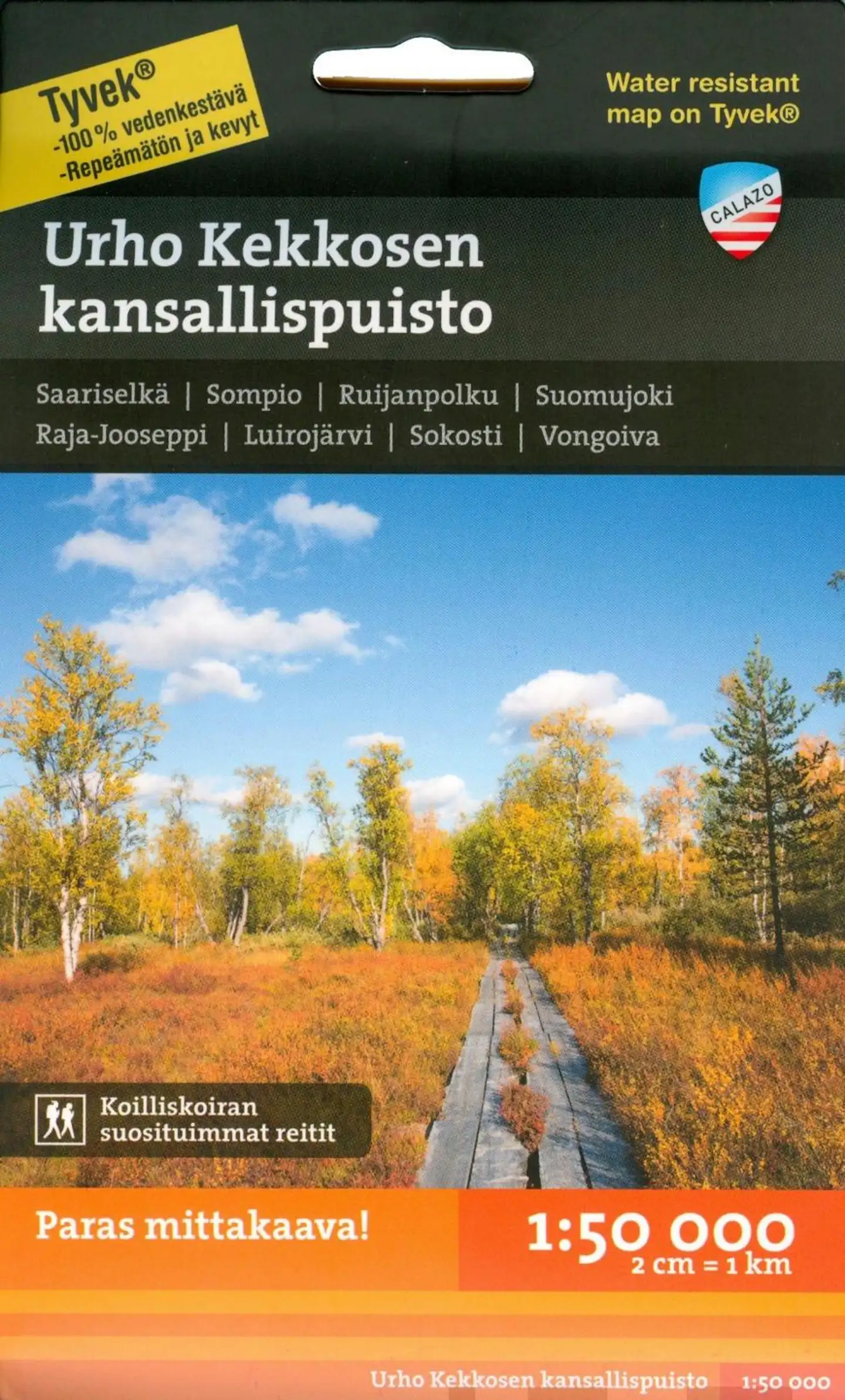 Urho Kekkosen kansallispuisto -retkeilykartta