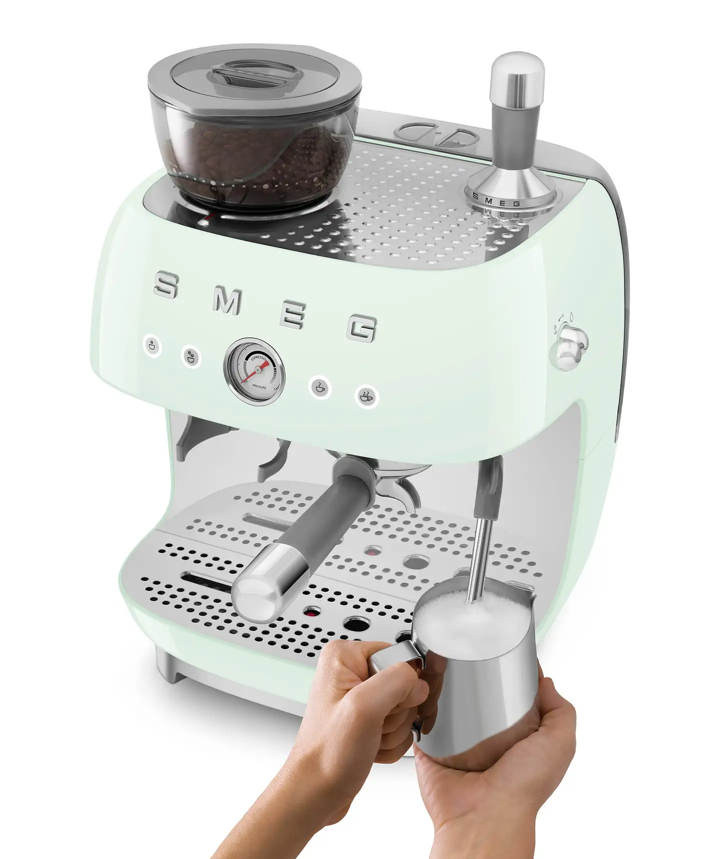 Smeg espressokeitin myllyllä mintunvihreä EGF03PGEU - 12
