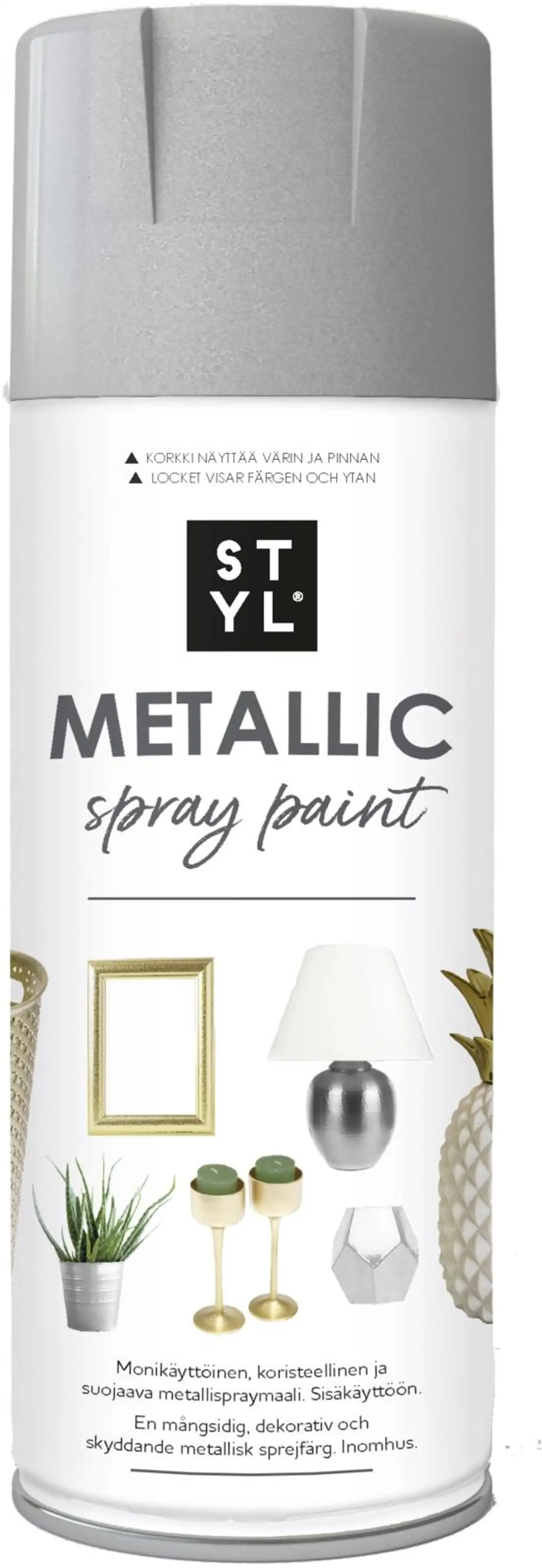 Rust-Oleum 400ml spraymaali metalliefekti hopea