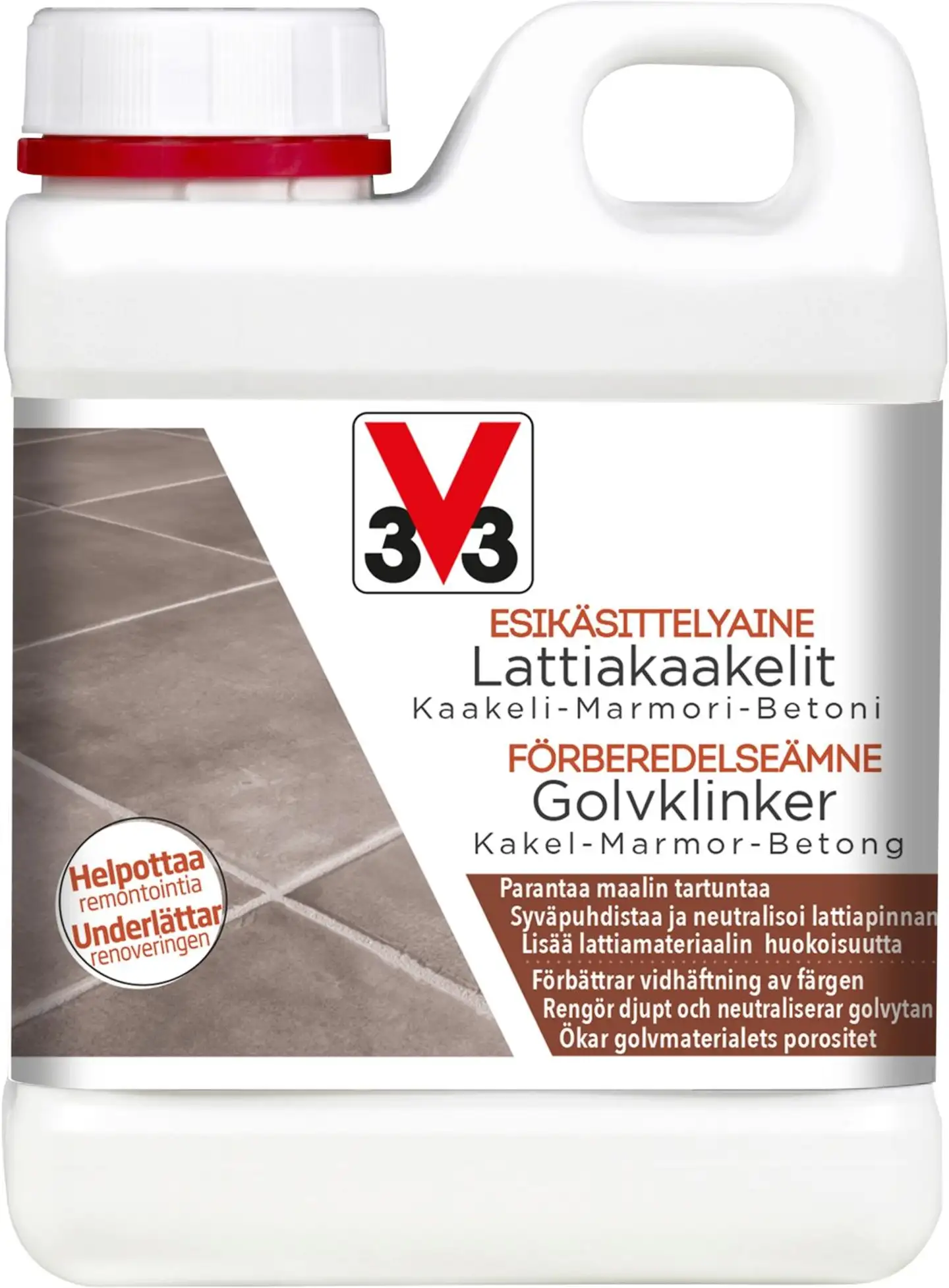 V33 Esikäsittely kaakelilattioille 1L Clear