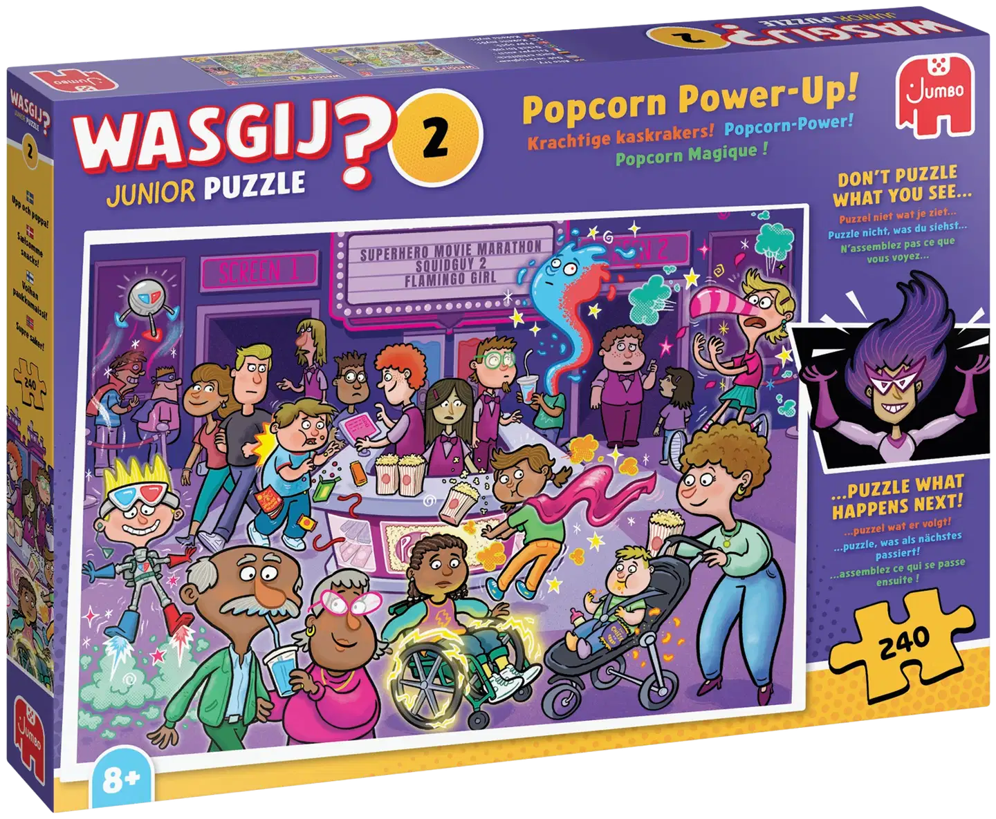 Jumbo palapeli Wasgij Junior 2 Popcorn Power-Up!  240 - 1