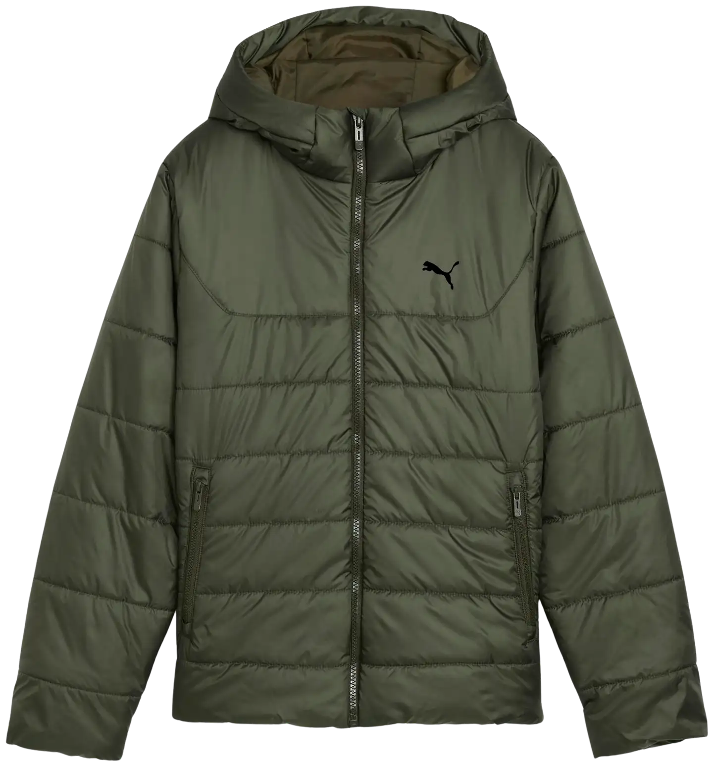 Puma lasten toppatakki Ess Hooded Padded 685226 70 - Dark Olive