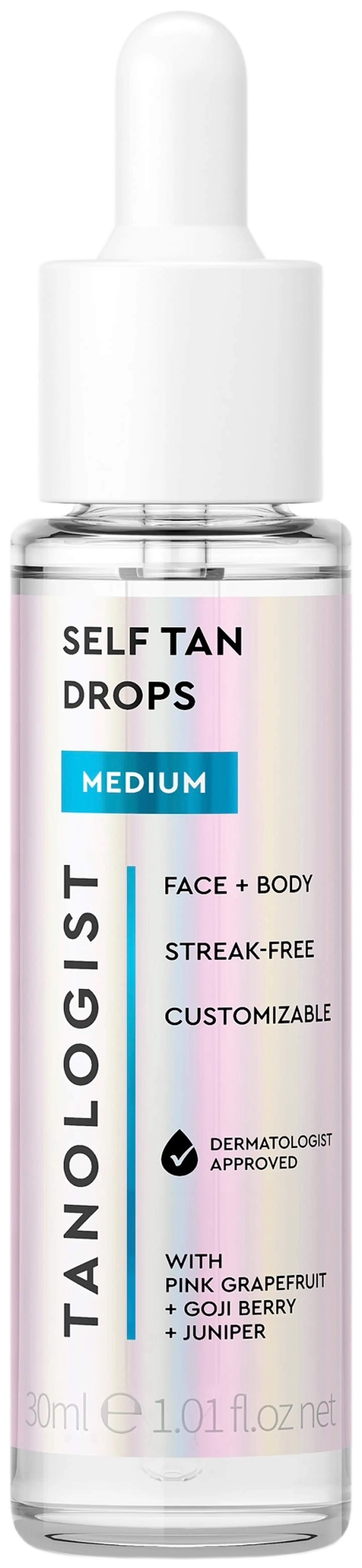 Tanologist Self Tan Drops Medium -itseruskettavat tipat 30ml