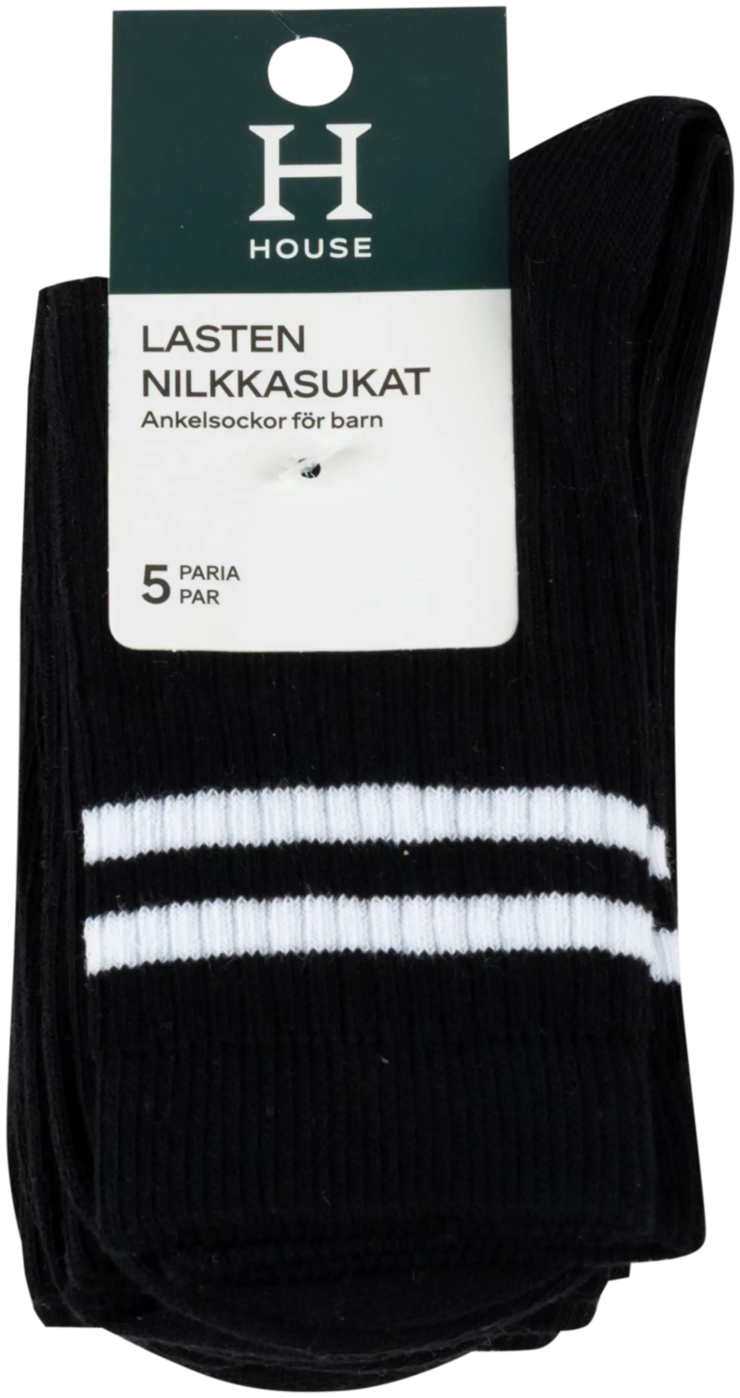 House lasten nilkkasukat 234H362629 5-pack - Black - 3